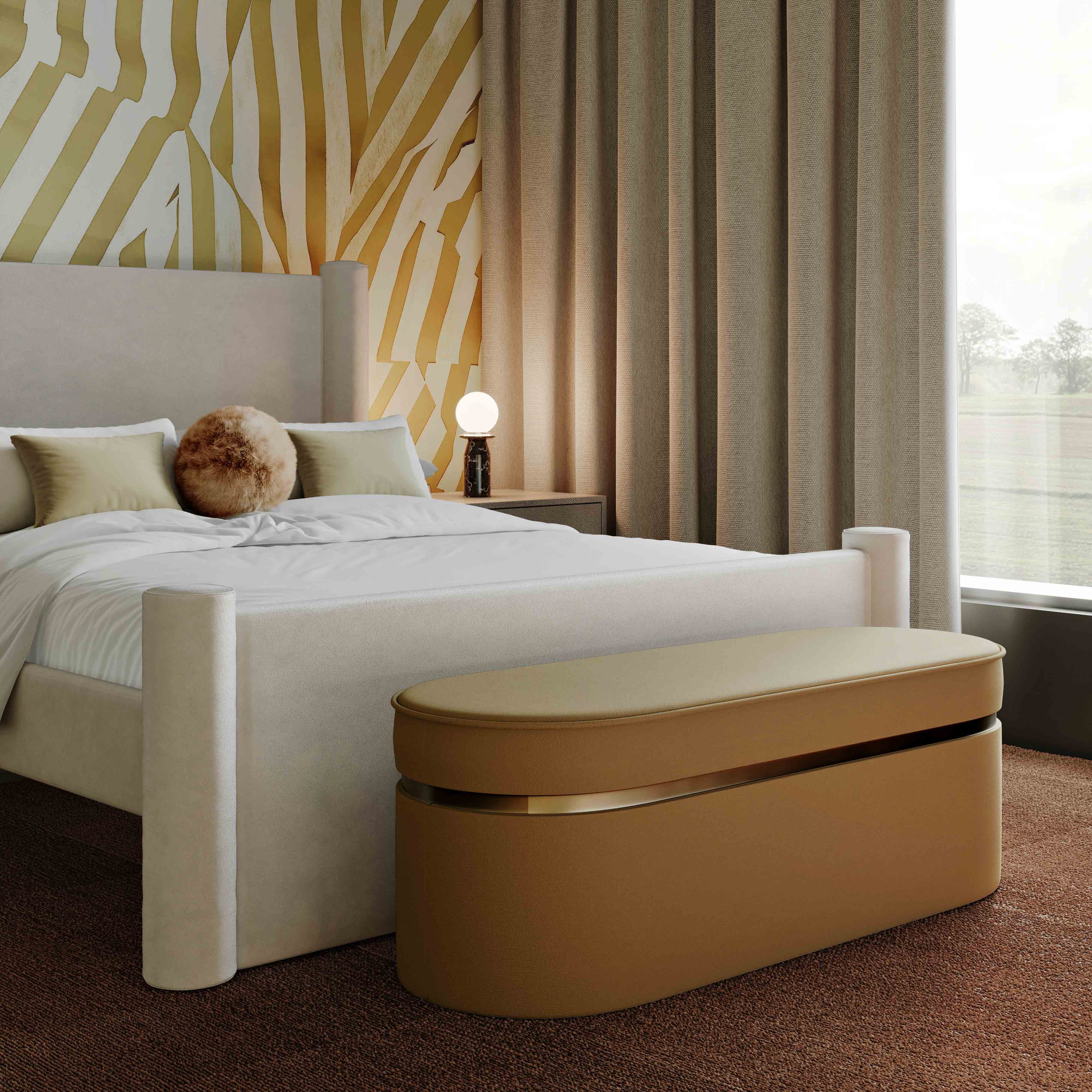 Pomp 52" Performance Velvet Bench