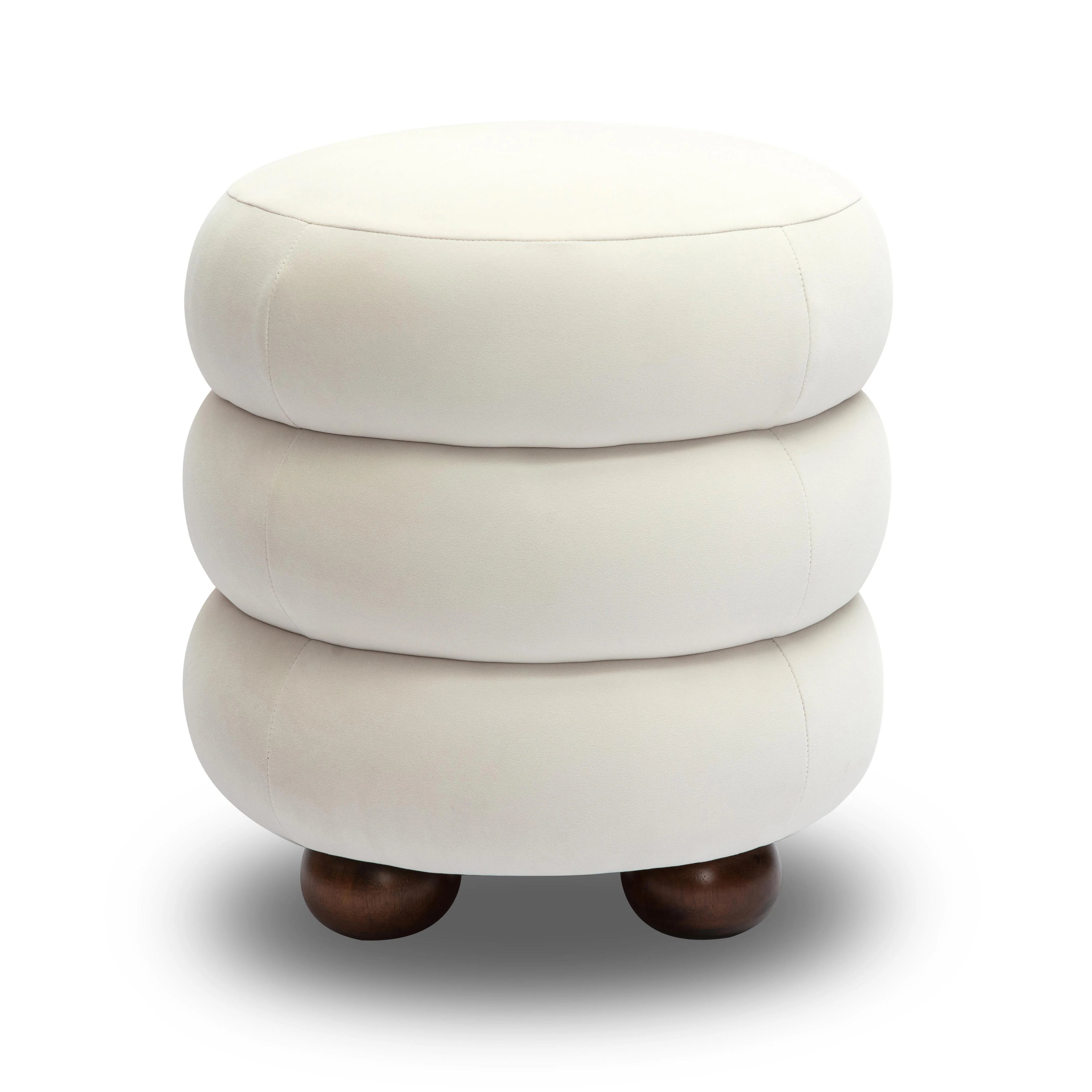Stefanie Performance Velvet Ottoman
