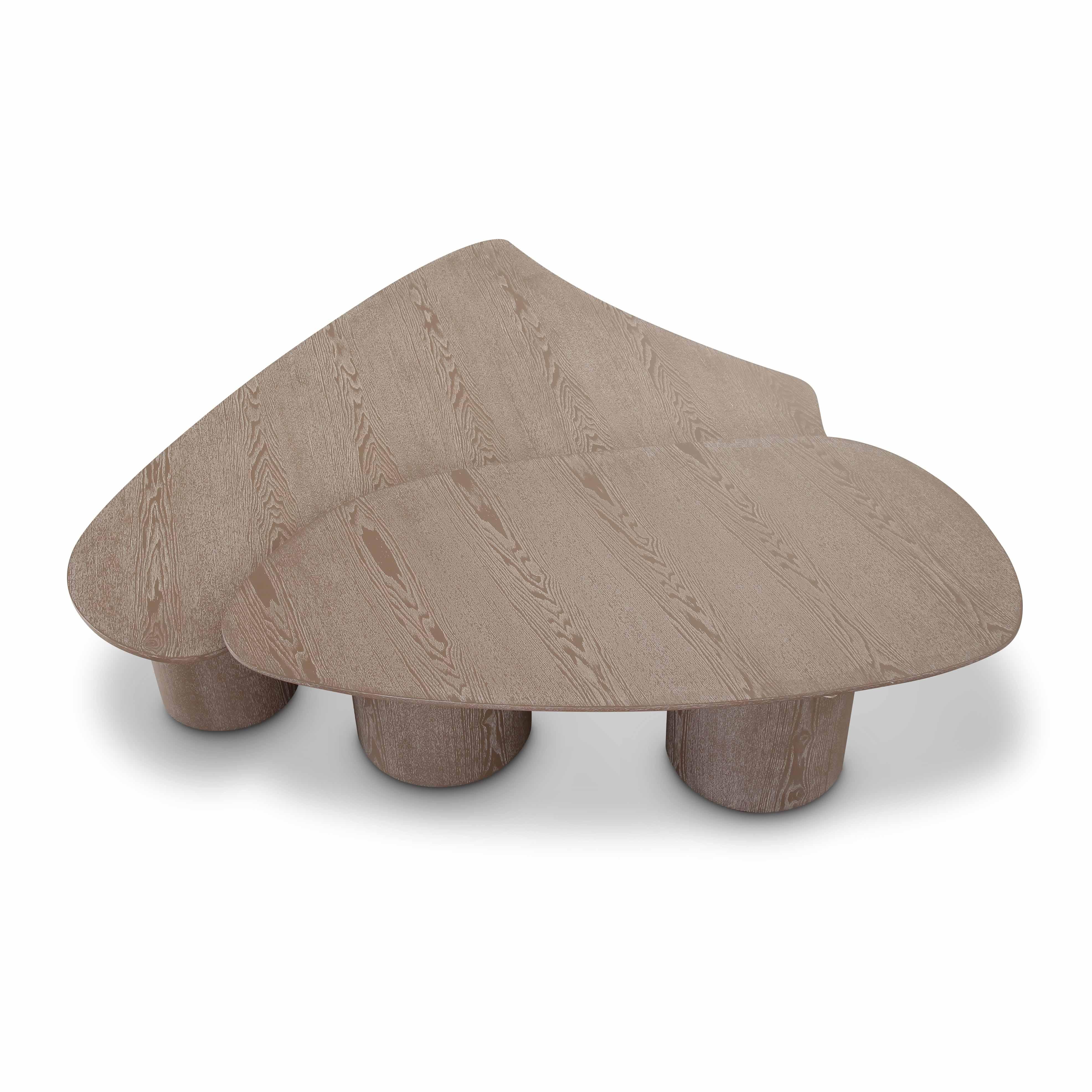 Rhema 2-Piece Washed Ash Nesting Coffee Table Set