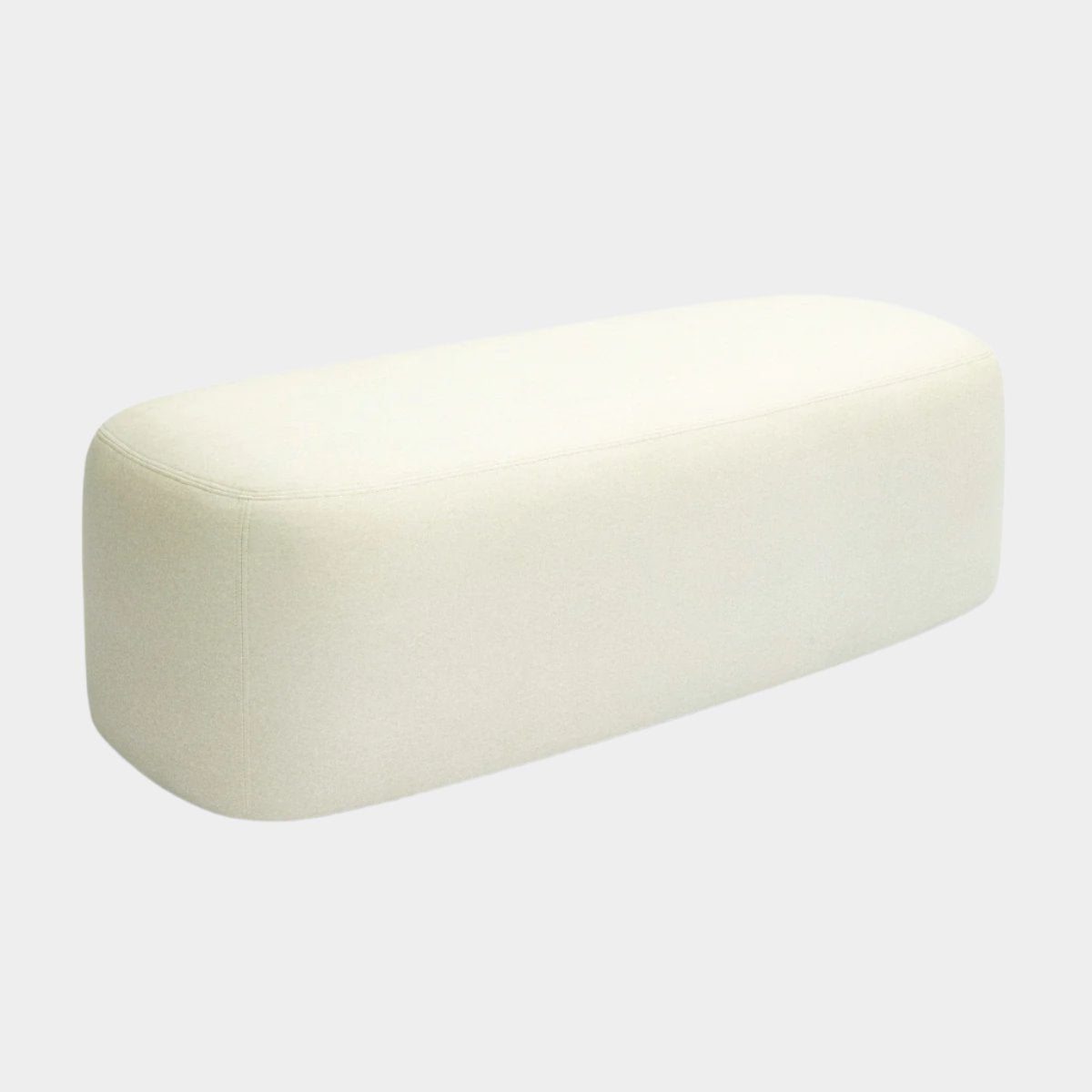 Banc Graceland en simili-mohair crème