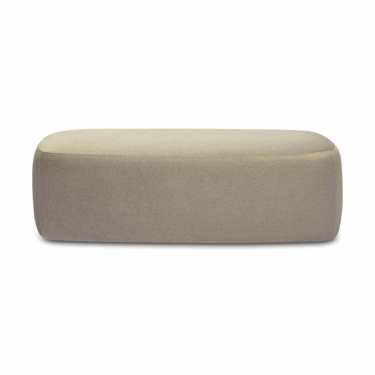 Banc Graceland en simili-mohair taupe