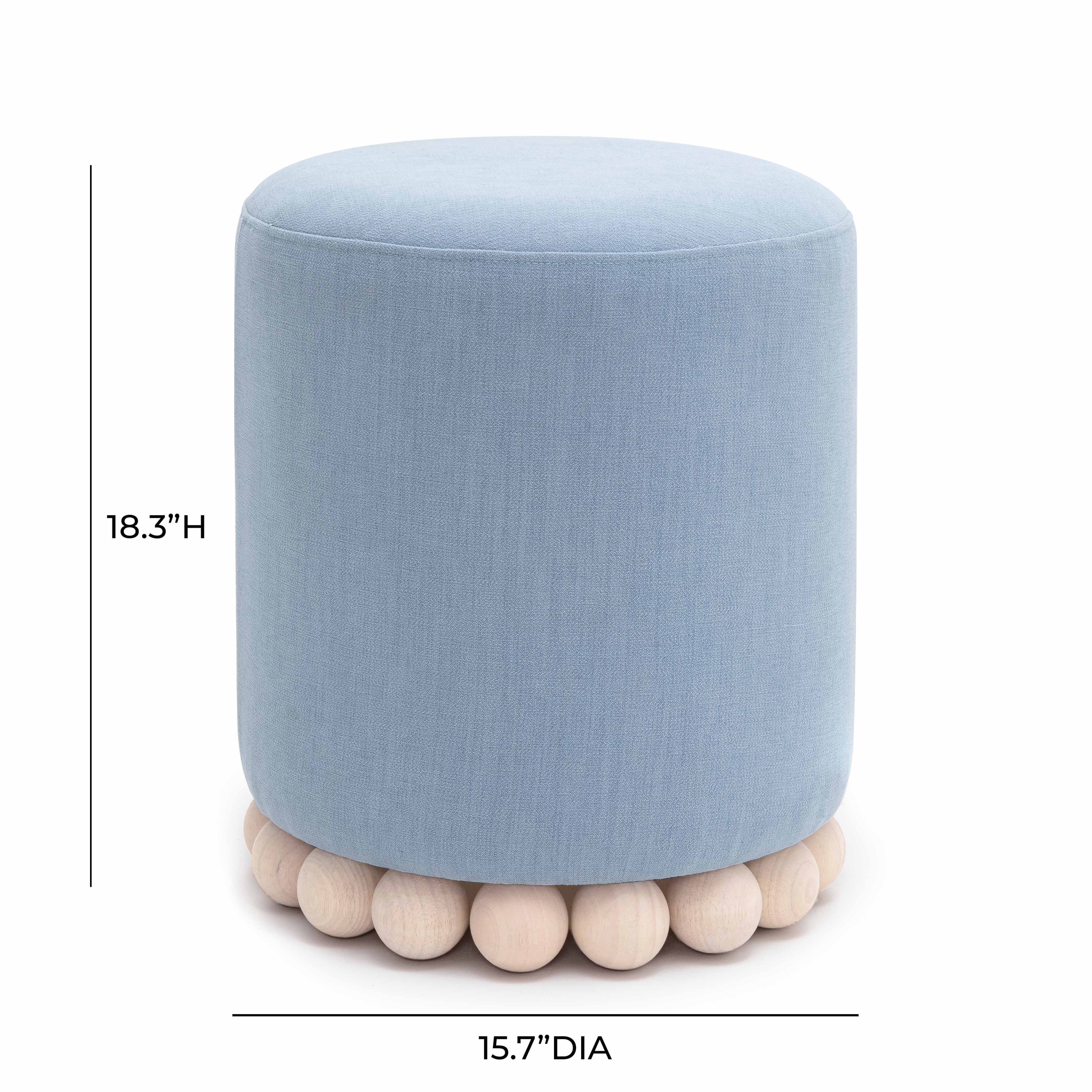 Dex Upcycled Performance Fabric Ottoman