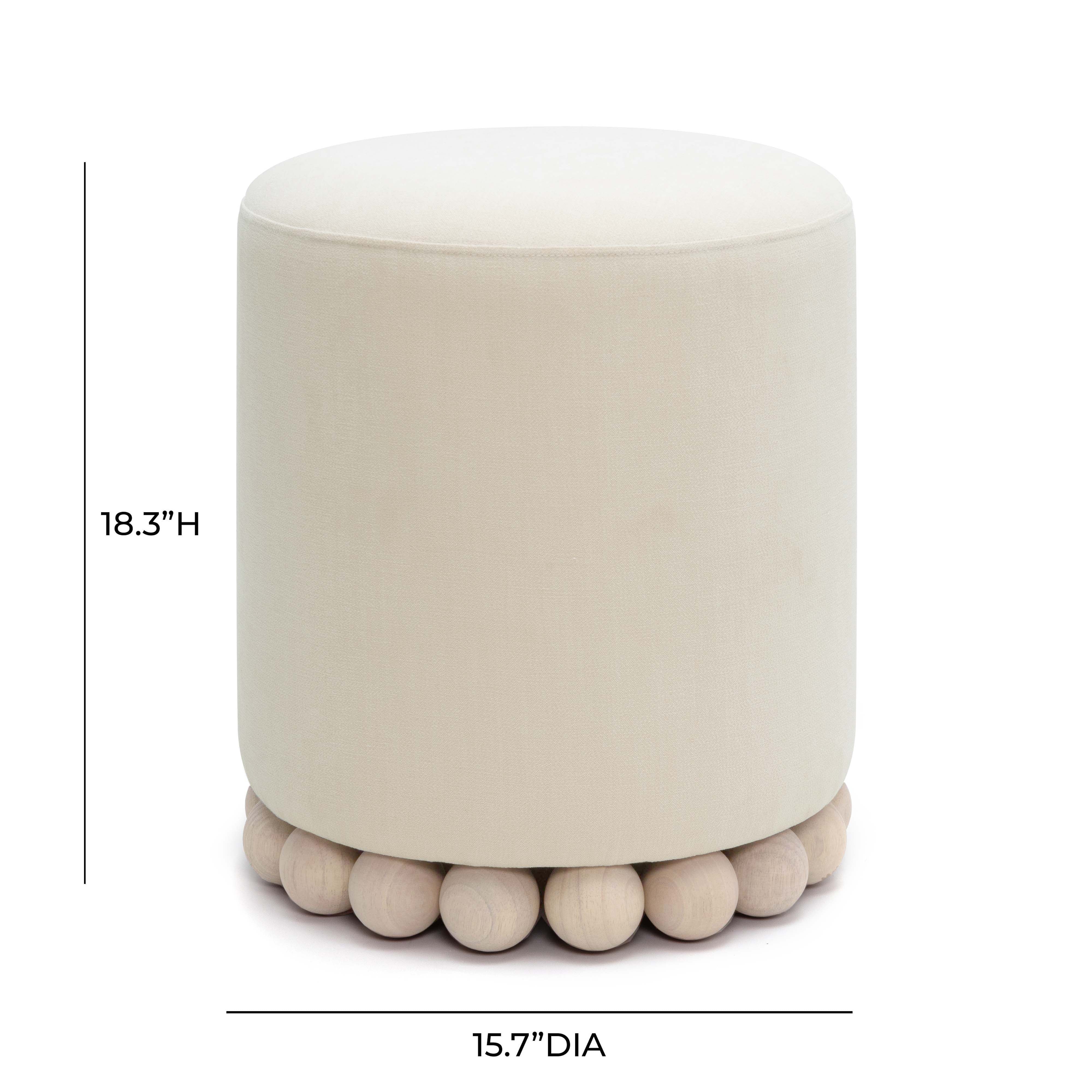 Dex Upcycled Performance Fabric Ottoman