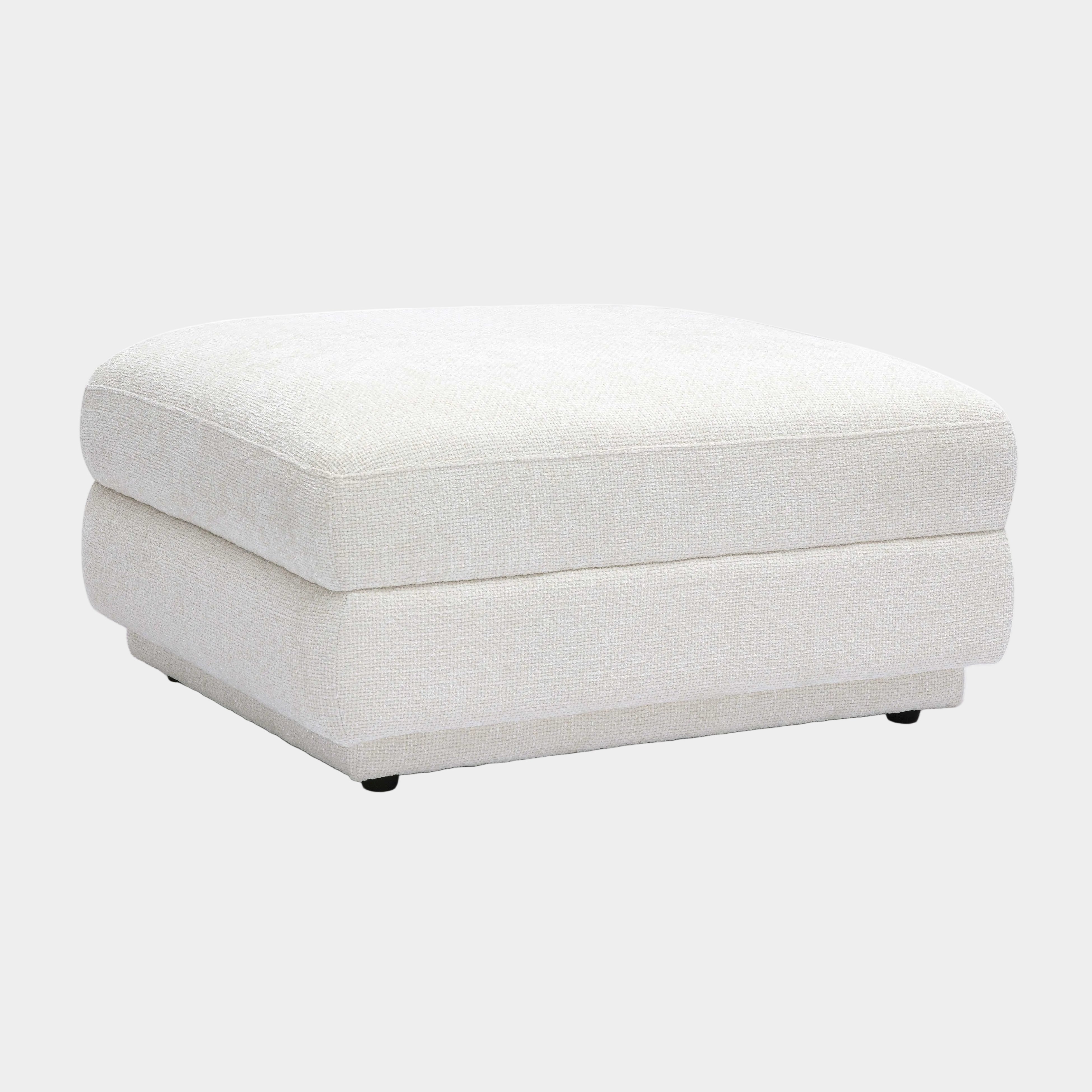 Perry Cream Performance Chenille Modular Ottoman