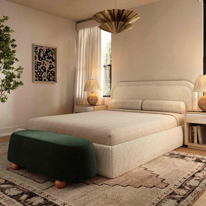 Jaine Boucle Large Ottoman