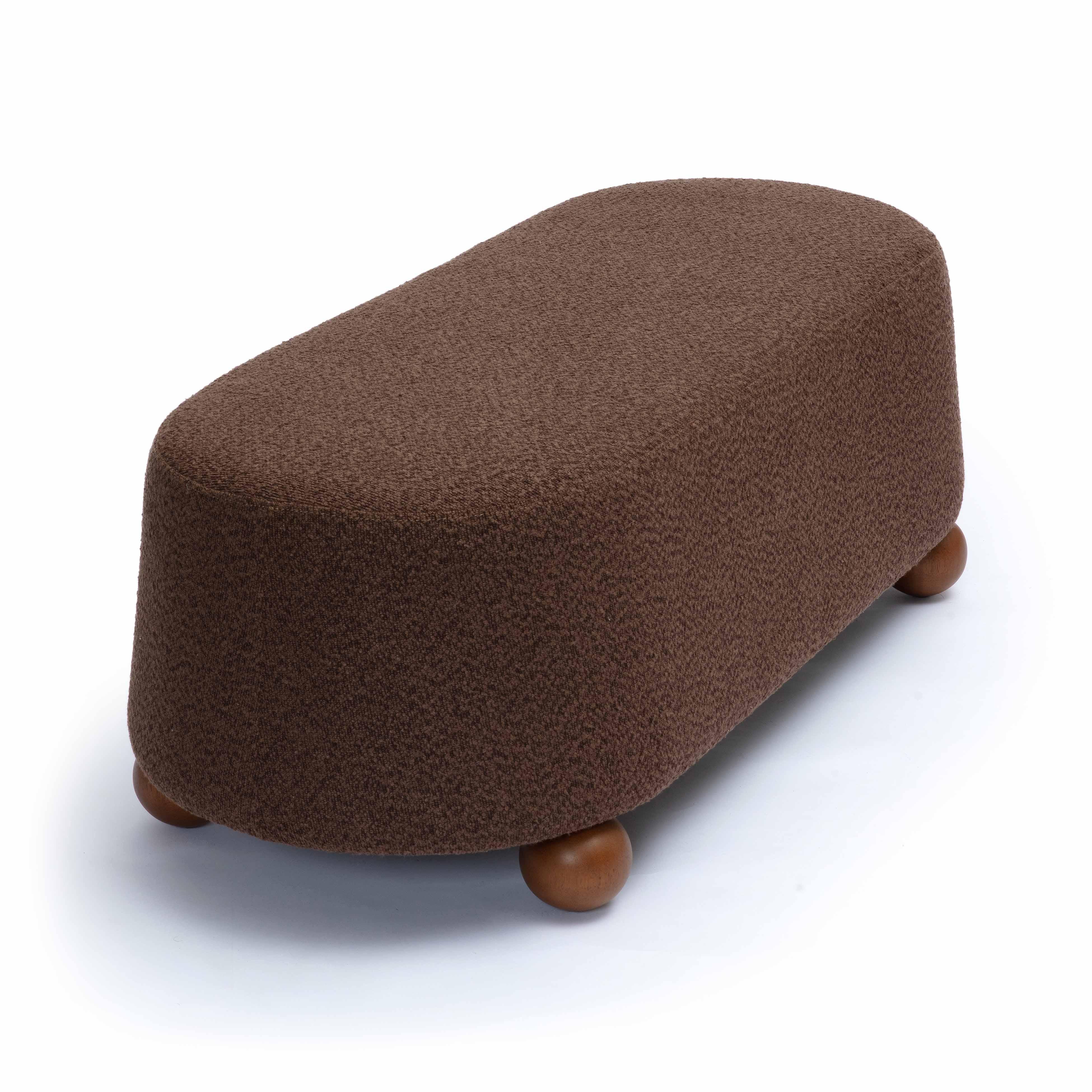 Jaine 48" Performance Boucle Large Ottoman