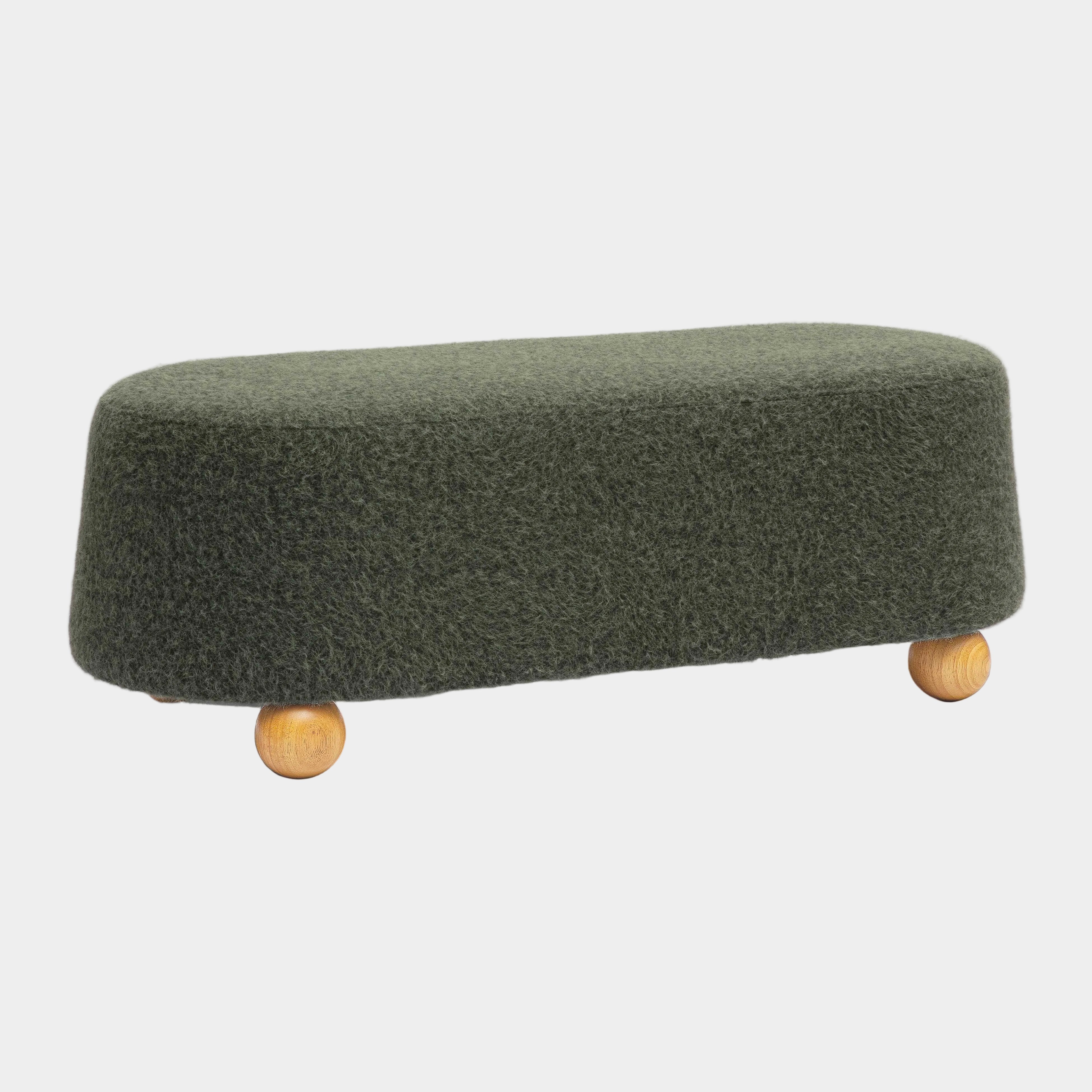 Jaine 48" Contract-Grade Faux Mohair Large Ottoman