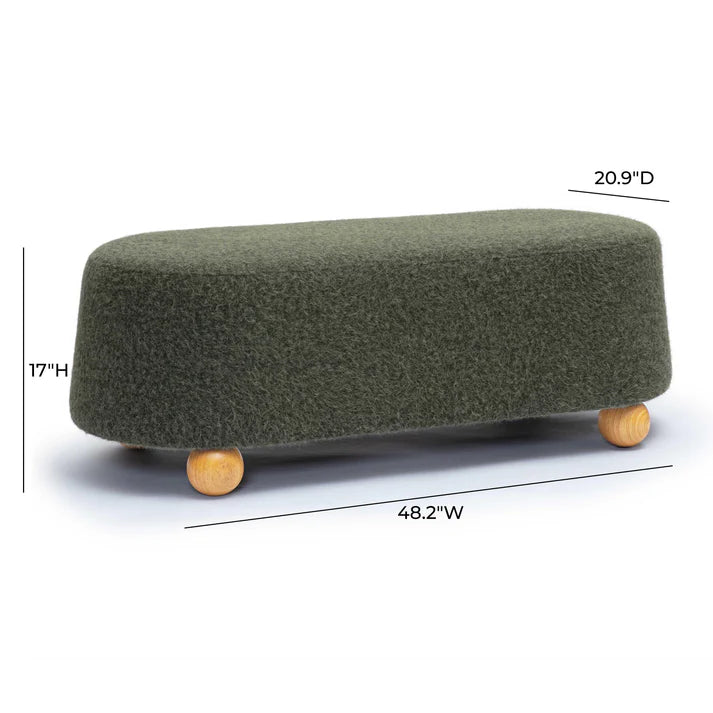 Jaine Loose Mohair Large Ottoman