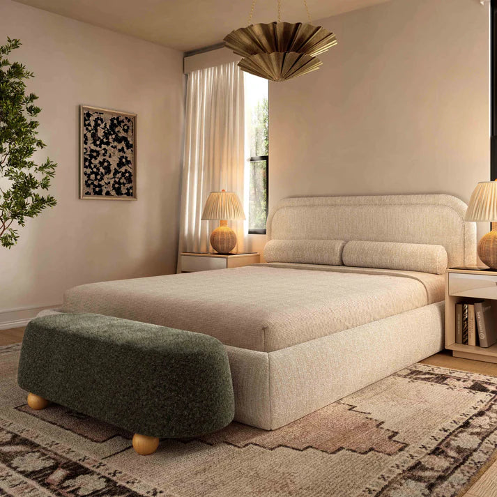 Jaine Loose Mohair Large Ottoman