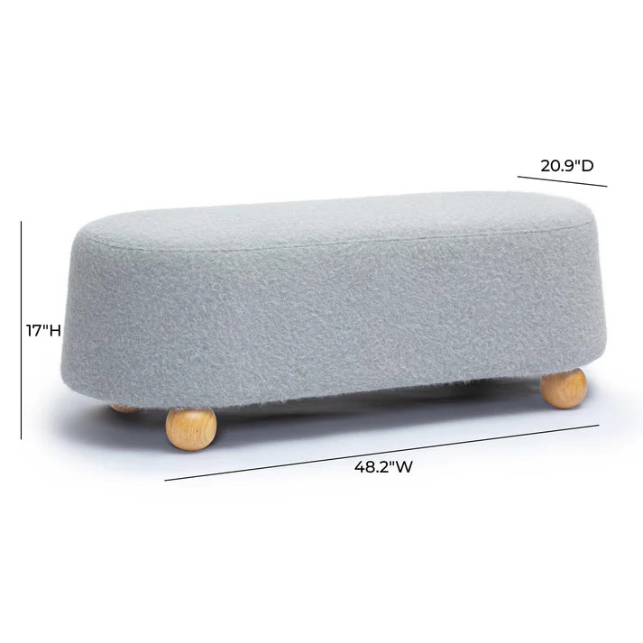 Jaine Loose Mohair Large Ottoman