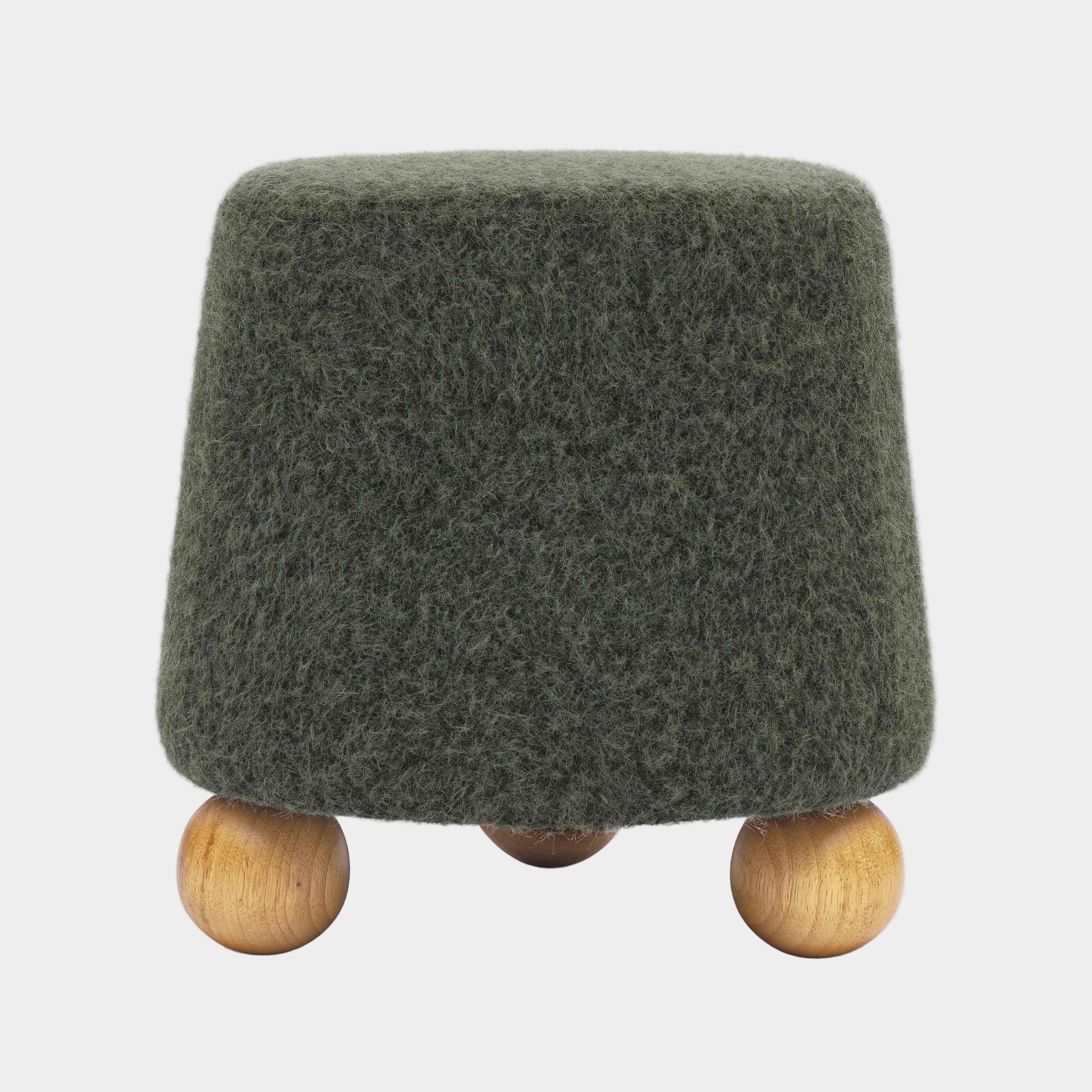 Jaine Contract-Grade Faux Mohair Ottoman