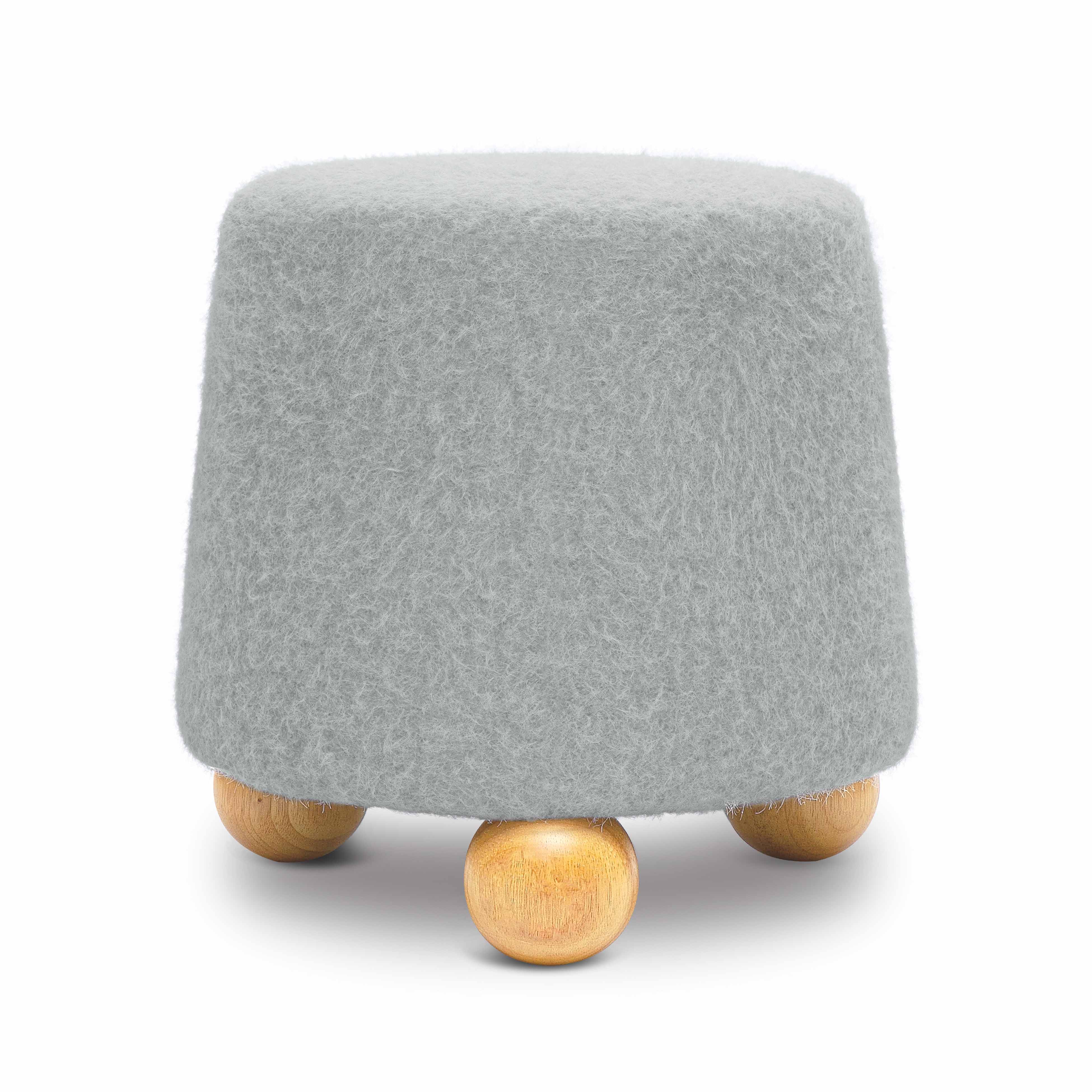 Jaine Contract-Grade Faux Mohair Ottoman