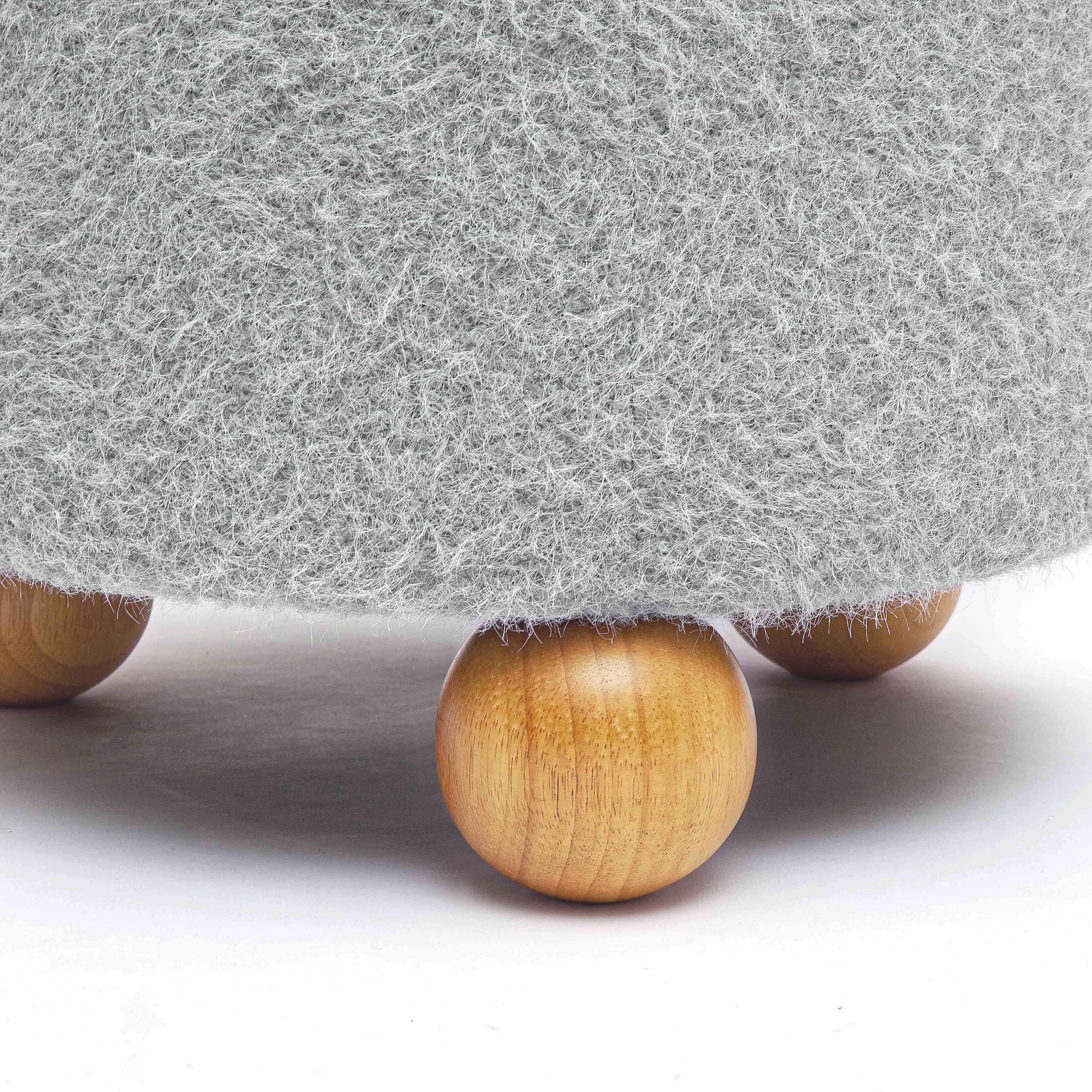 Jaine Contract-Grade Faux Mohair Ottoman