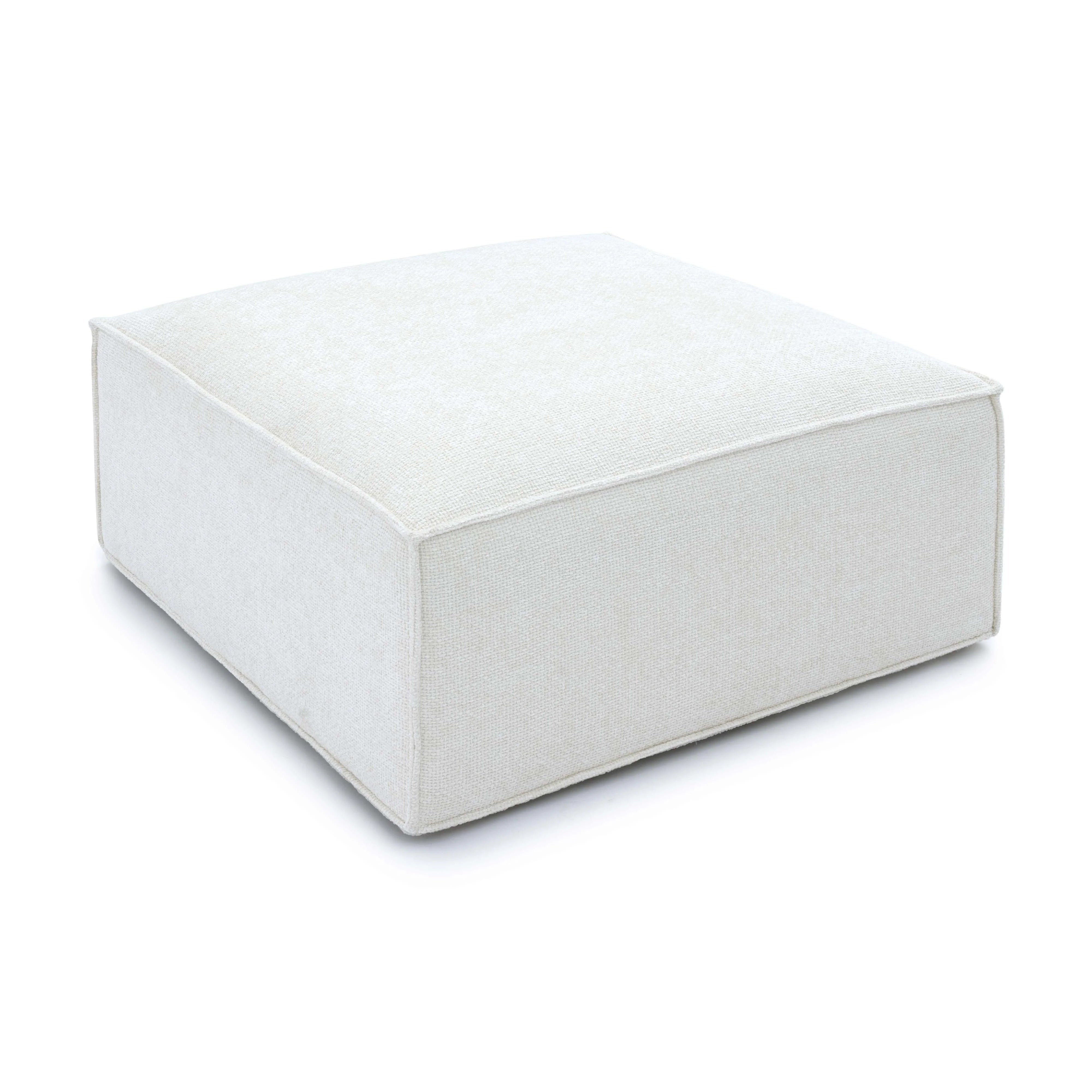 Mindy Performance Chenille Basketweave Ottoman
