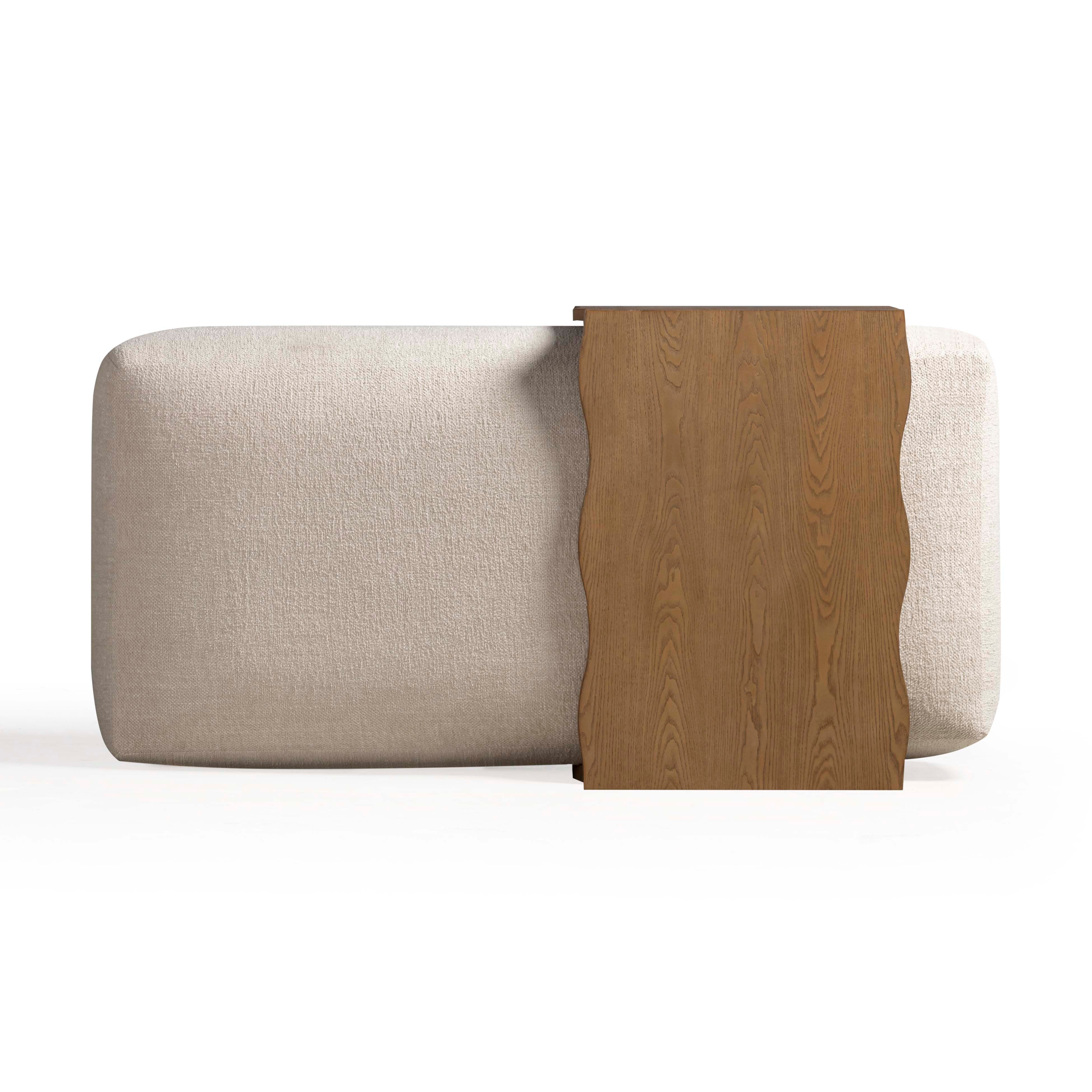 Spencer 54" Performance Basketweave Ottoman with Bridge Table