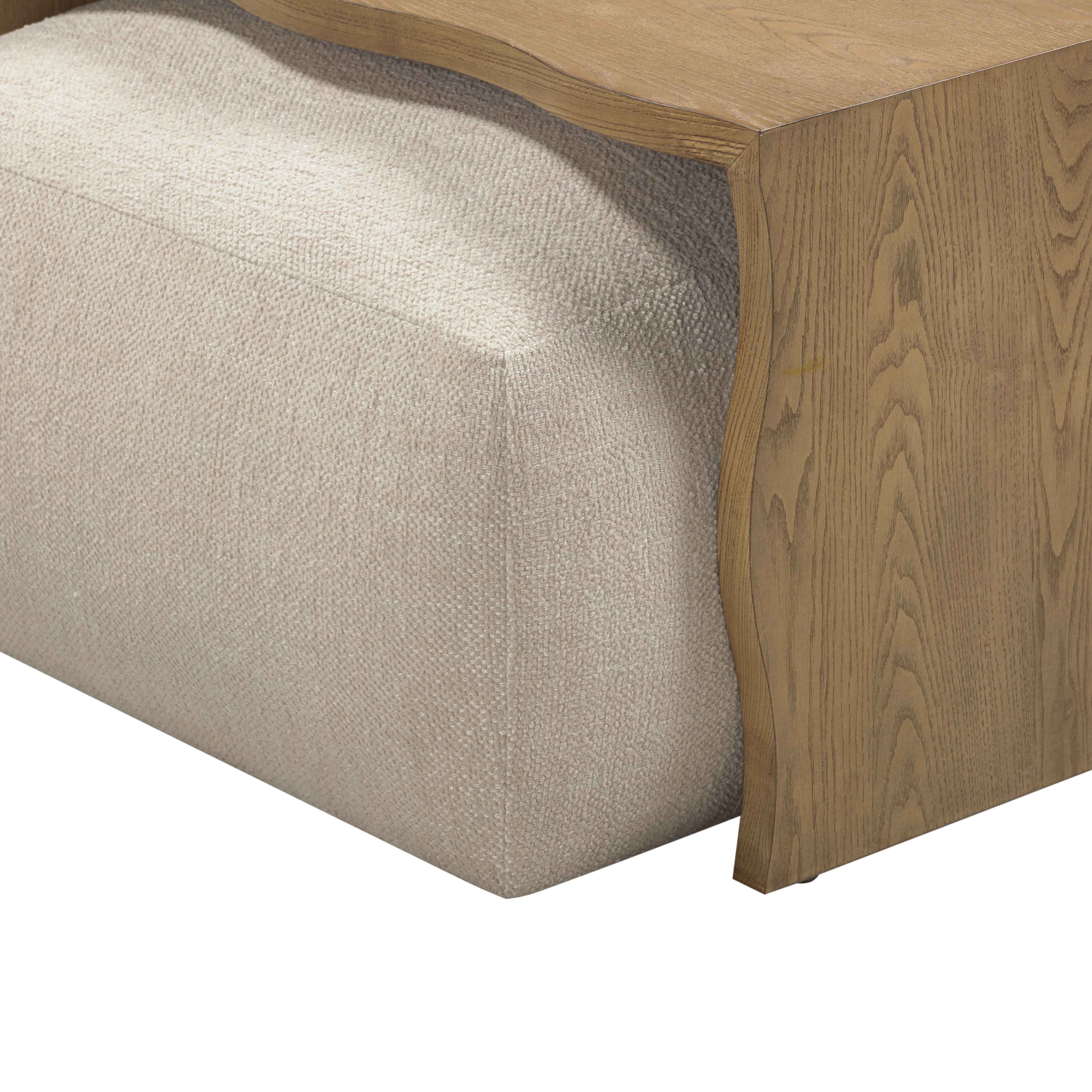 Spencer 54" Performance Basketweave Ottoman with Bridge Table