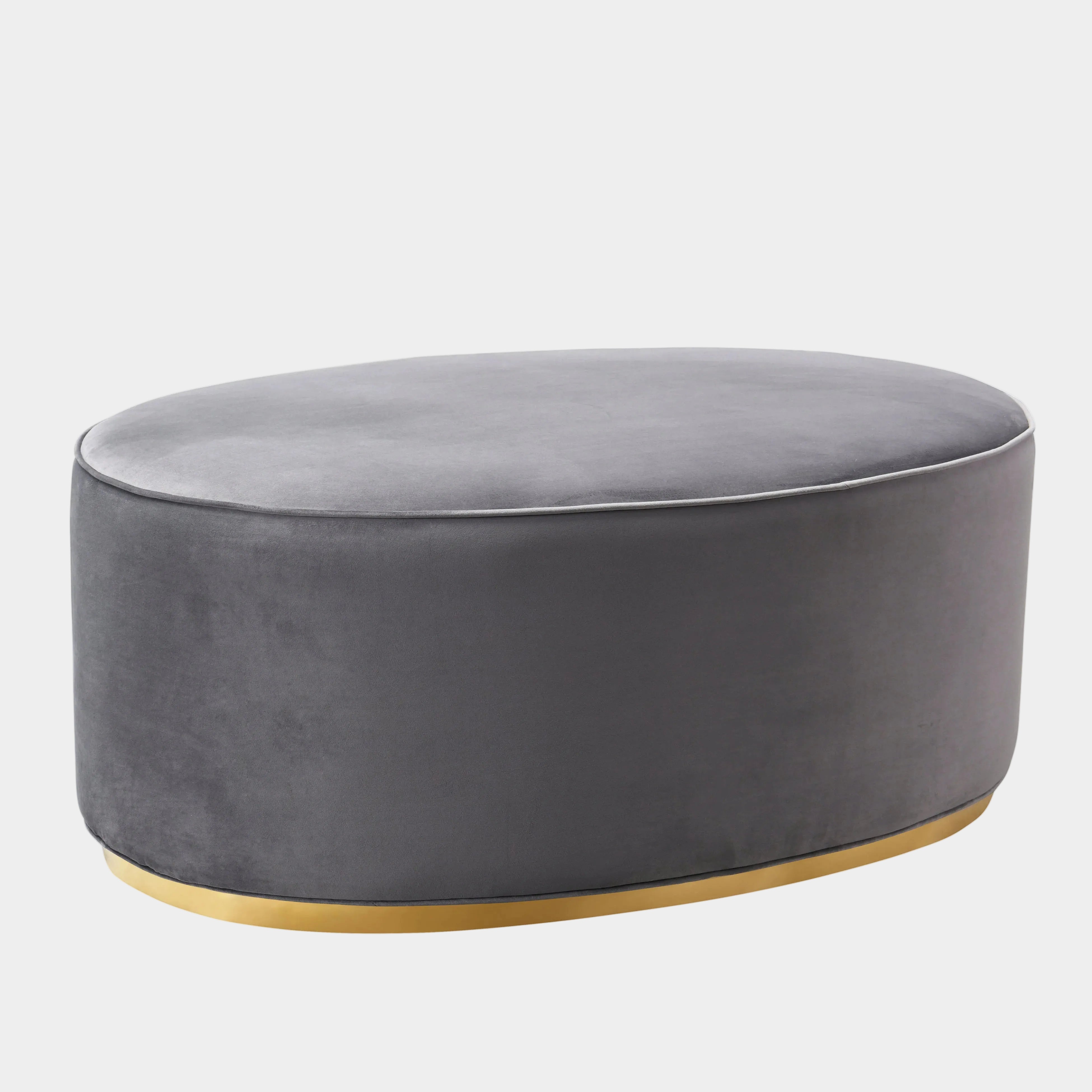 Scarlett Performance Velvet Oval Ottoman