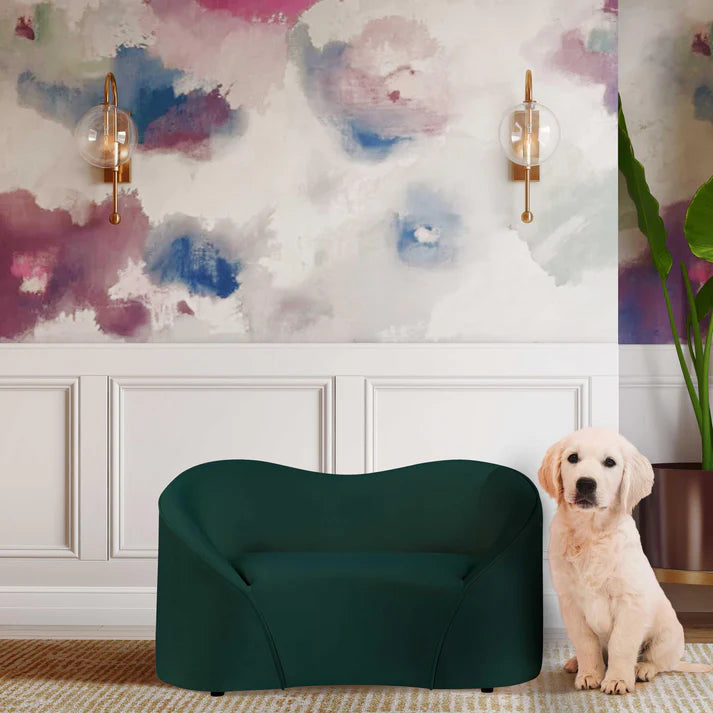 Poodle Forest Green Pet Bed