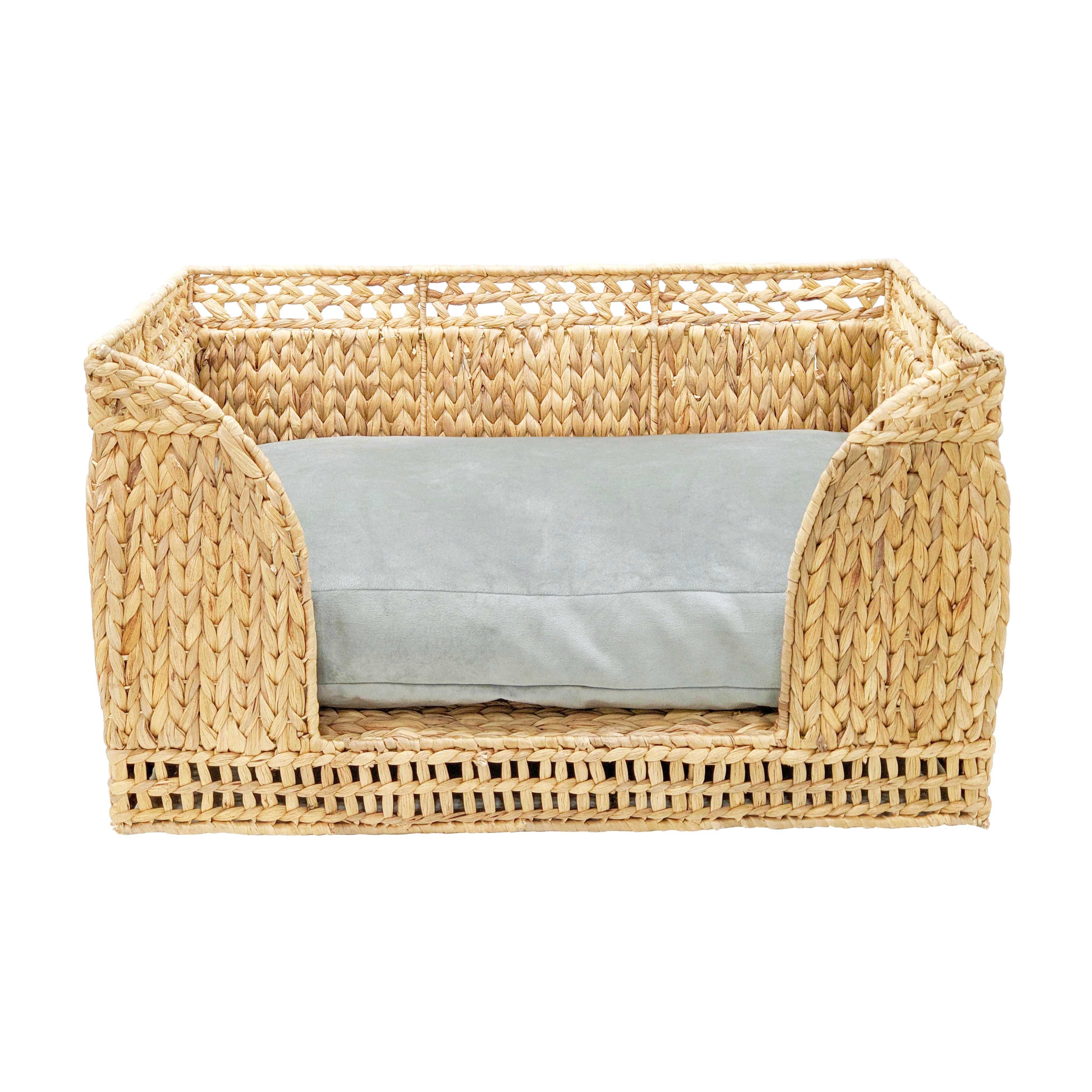 Lit pour petit animal de compagnie en rotin naturel Milou