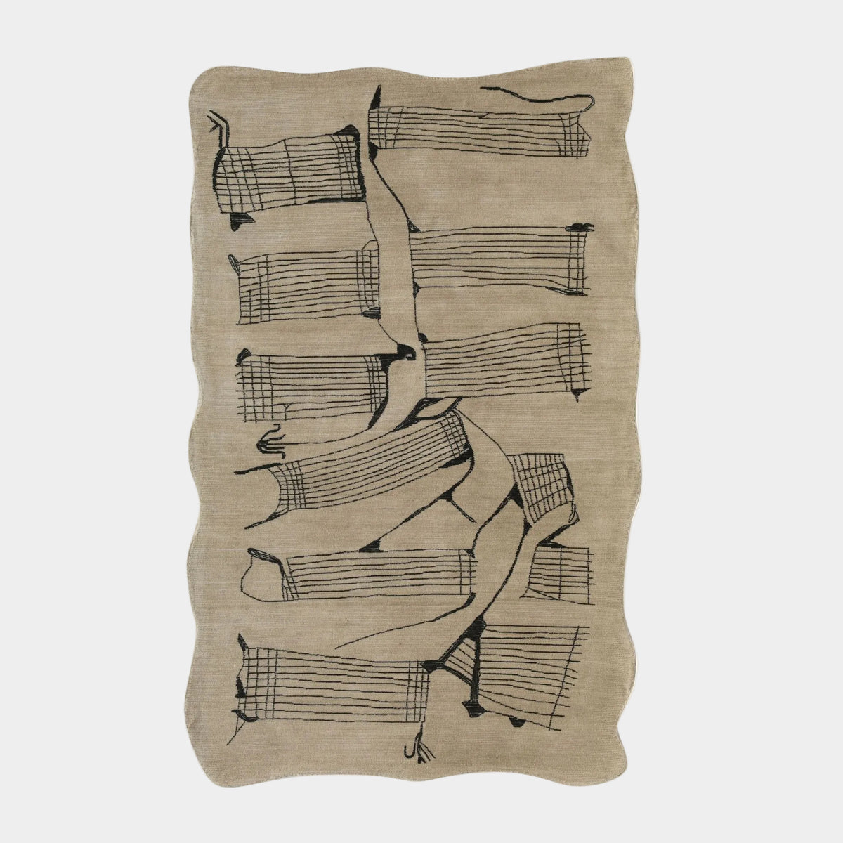 Mezzo Natural Hand Tufted Wool Area Rug 5'X8'