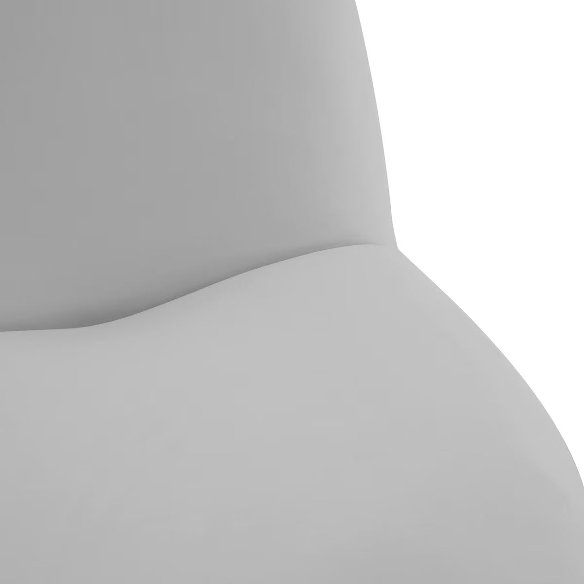 Chaise pivotante en velours gris Emily
