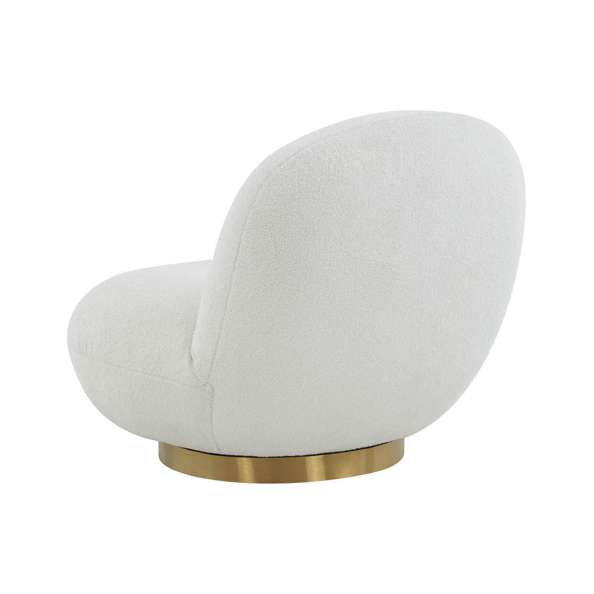 Chaise pivotante Emily White Boucle