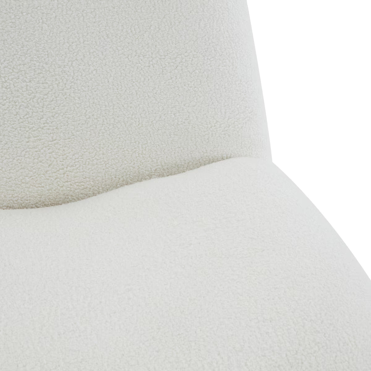 Chaise pivotante Emily White Boucle