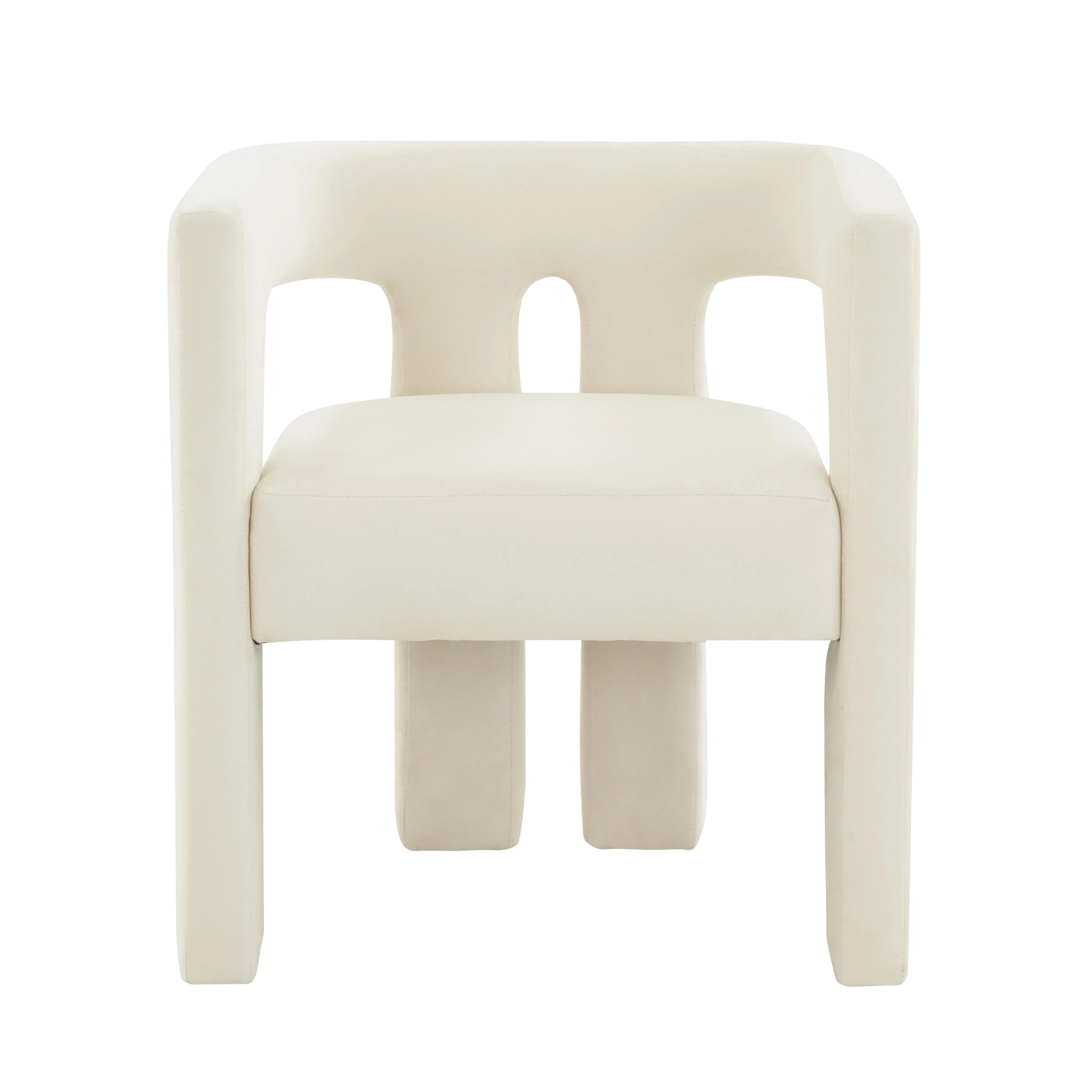 Chaise en velours noir Sloane