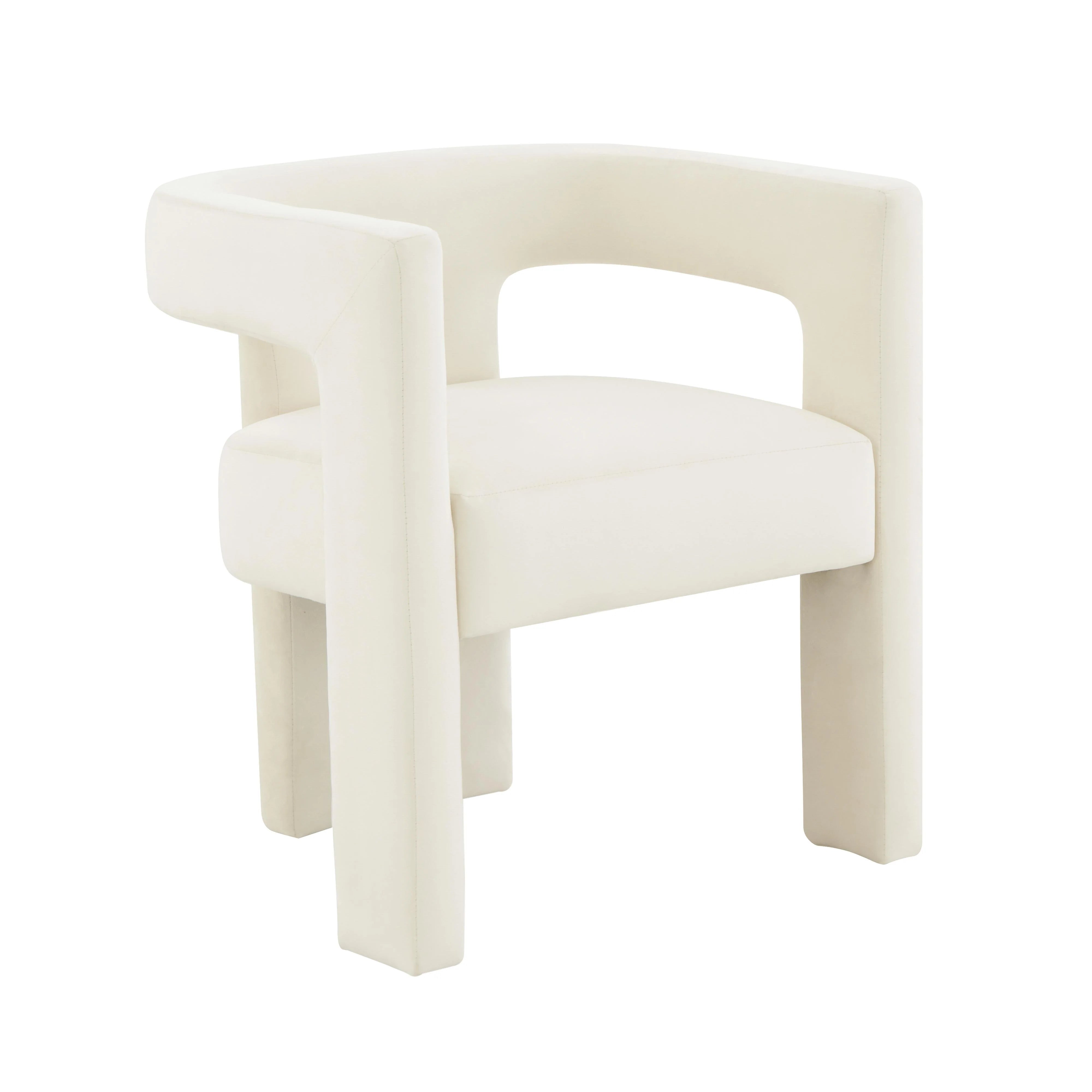 Chaise en velours noir Sloane