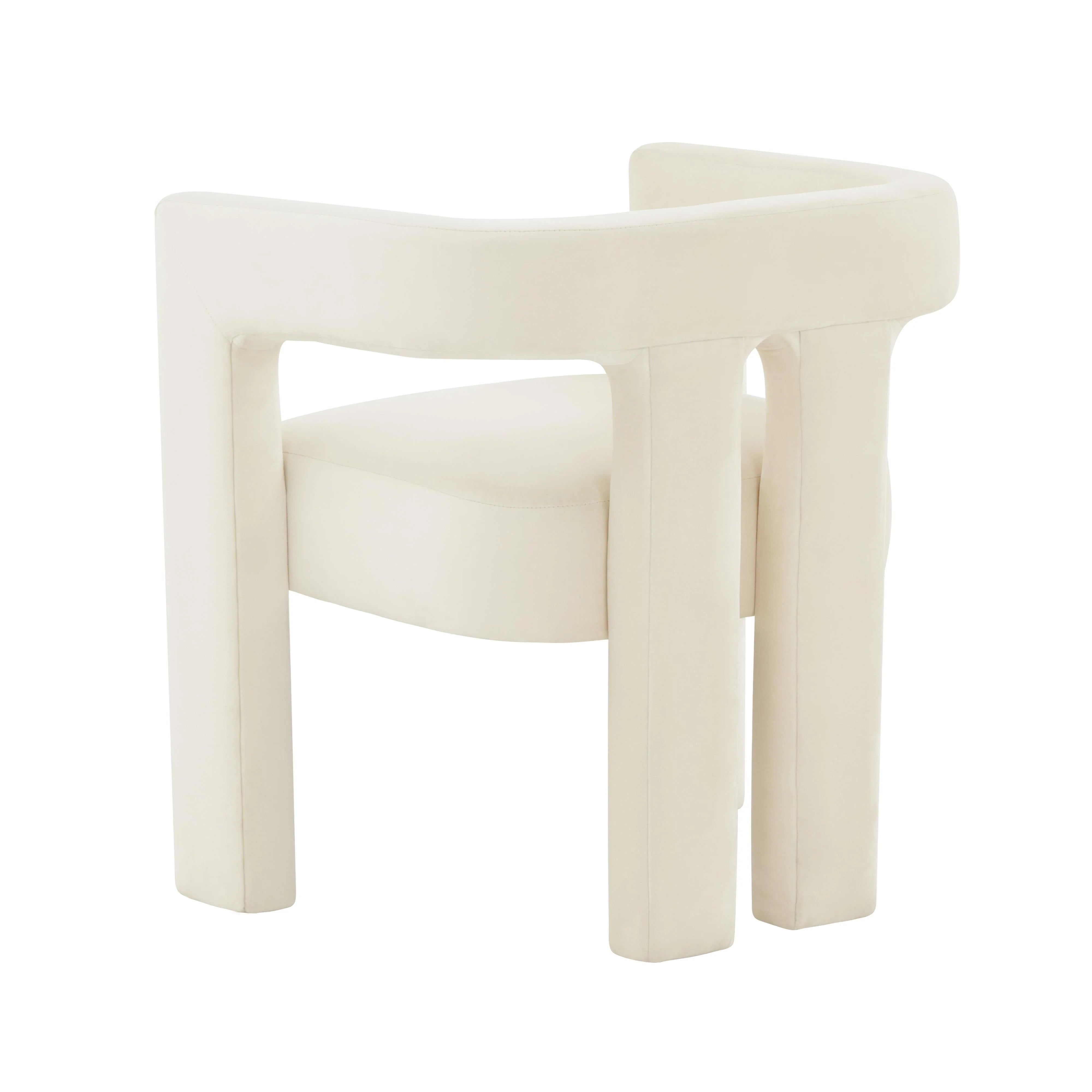 Chaise en velours noir Sloane
