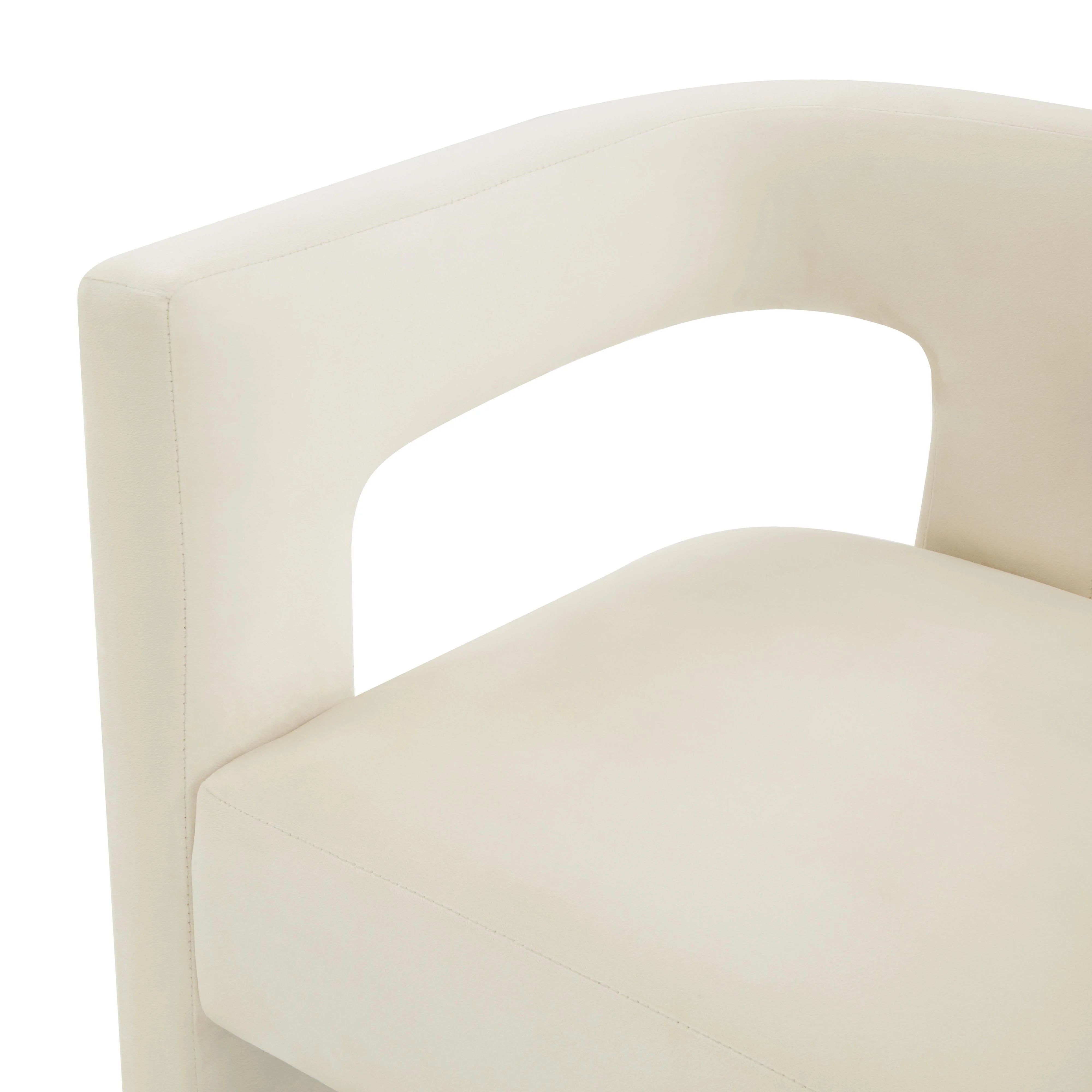 Chaise en velours noir Sloane