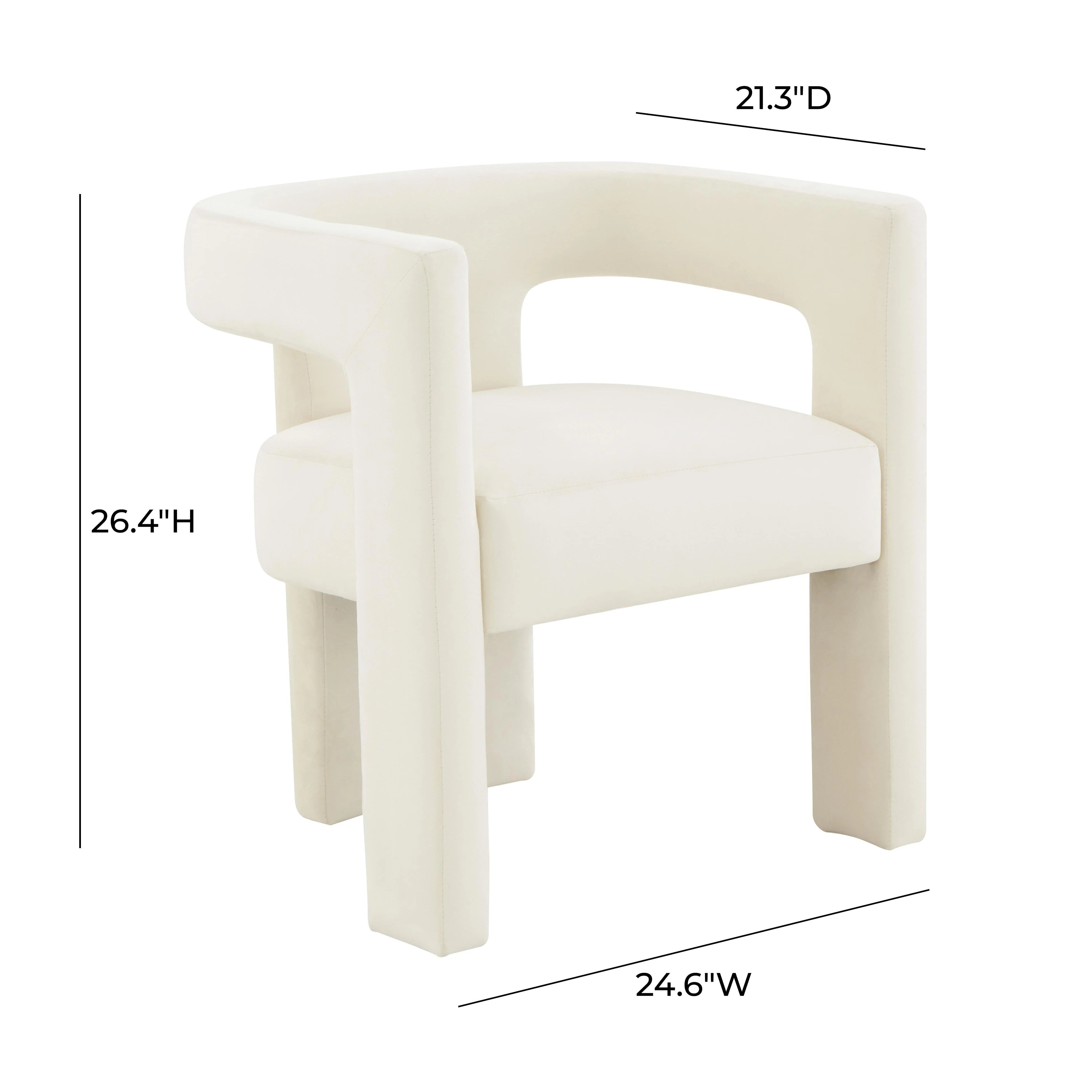 Chaise en velours noir Sloane