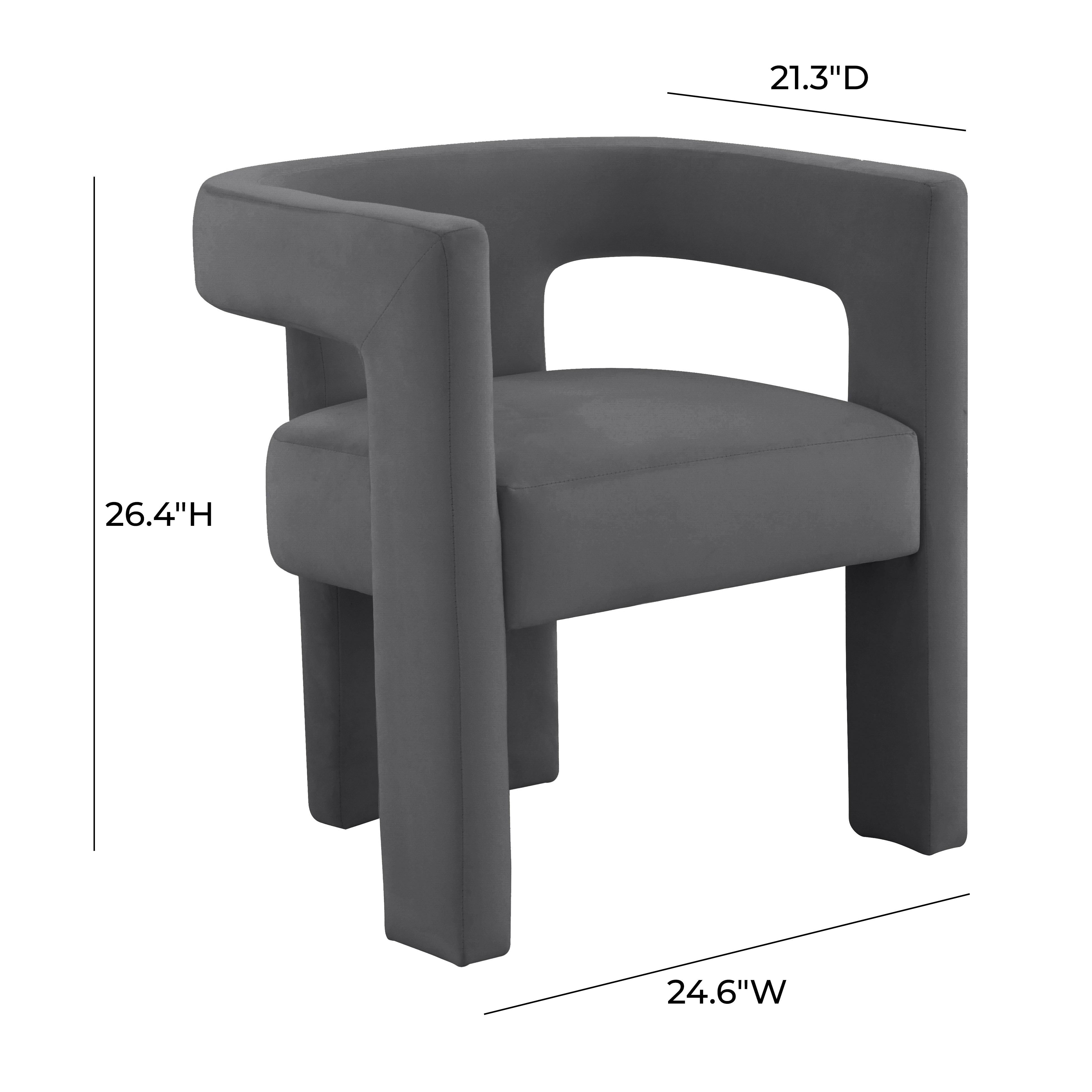 Chaise en velours noir Sloane