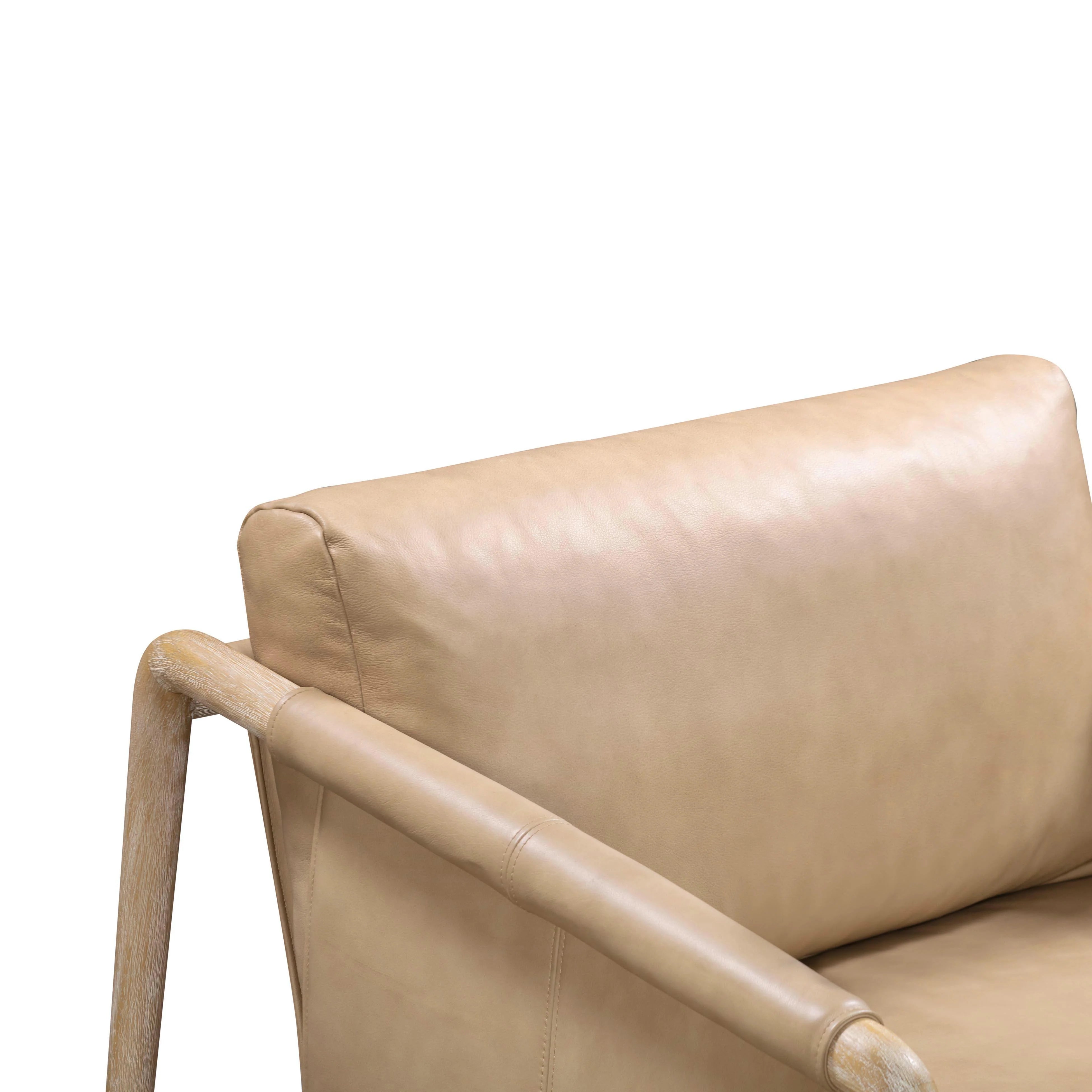 Chakka Contract-Grade Genuine Leather Accent Chair