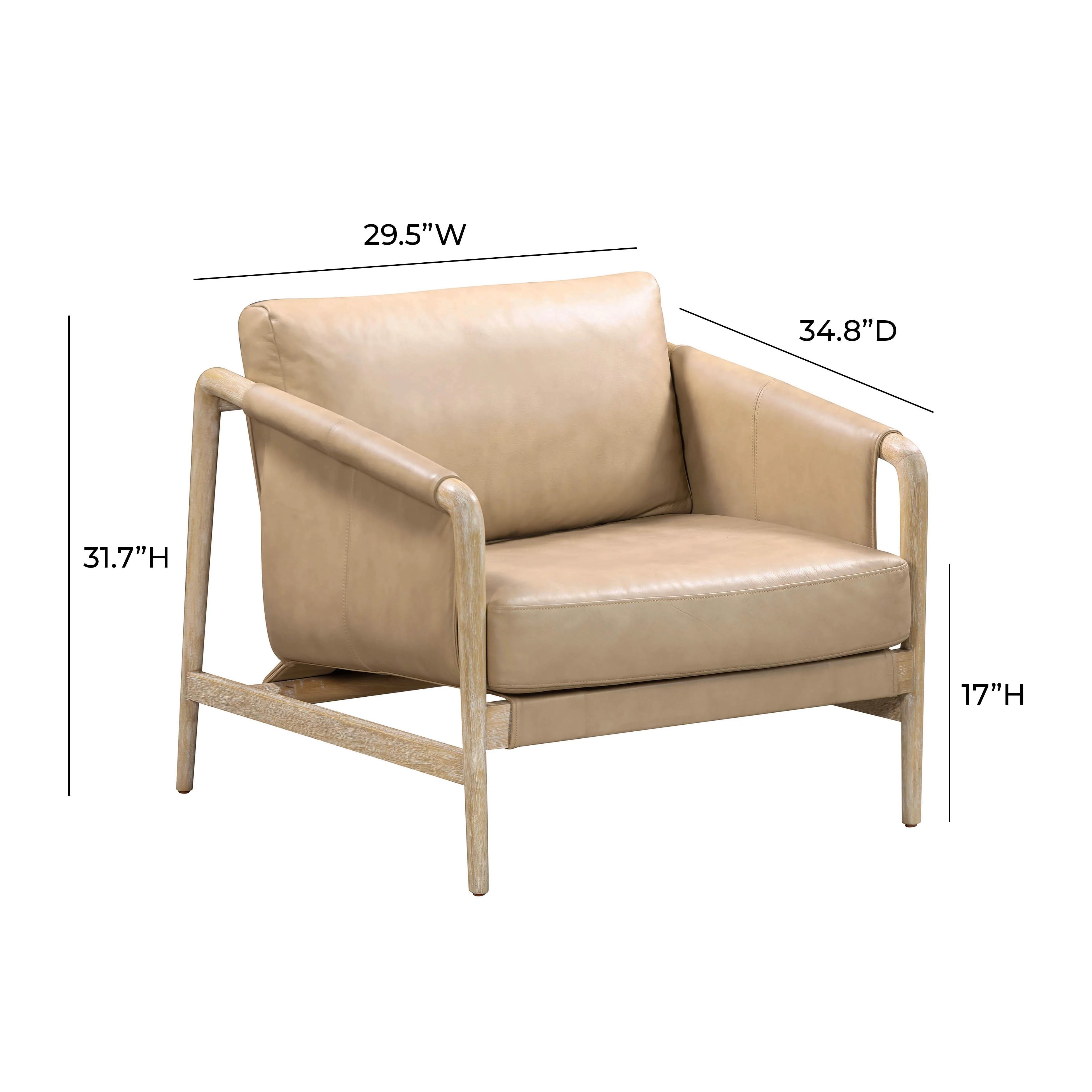Chakka Contract-Grade Genuine Leather Accent Chair