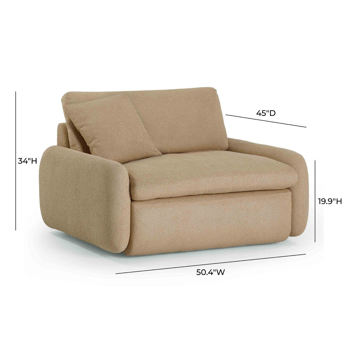 Chaise longue Rachelle Tan Boucle