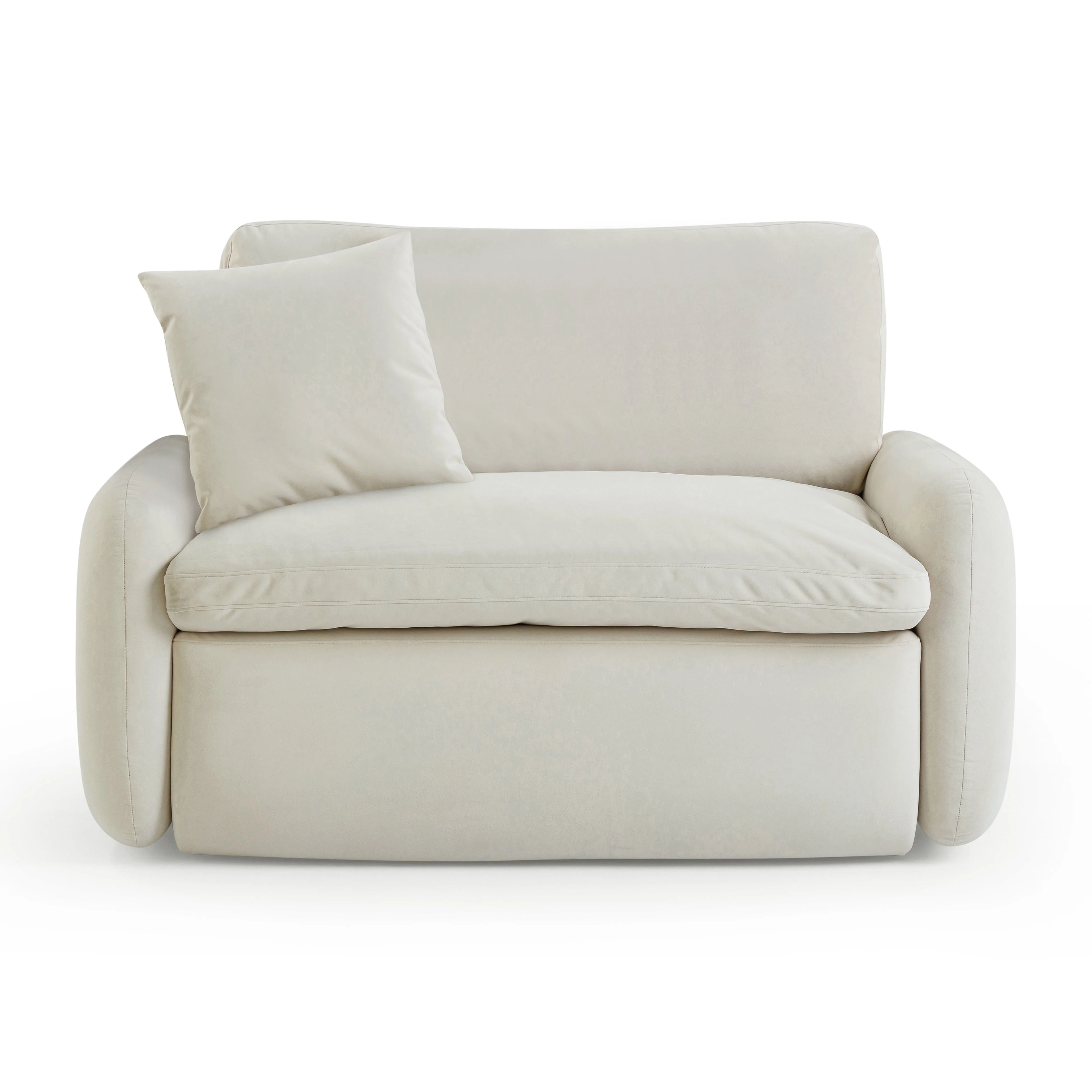 Rachelle Cream Performance Velvet Lounge Chair