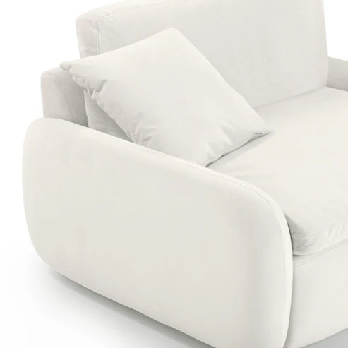 Rachelle Cream Performance Velvet Lounge Chair