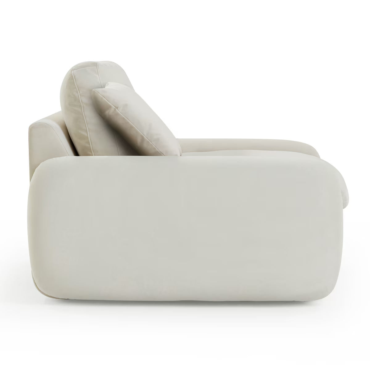 Fauteuil de salon Rachelle en velours crème