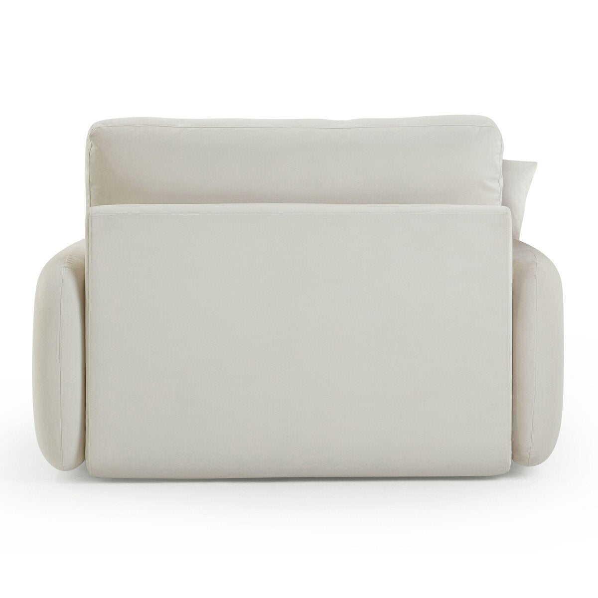 Fauteuil de salon Rachelle en velours crème