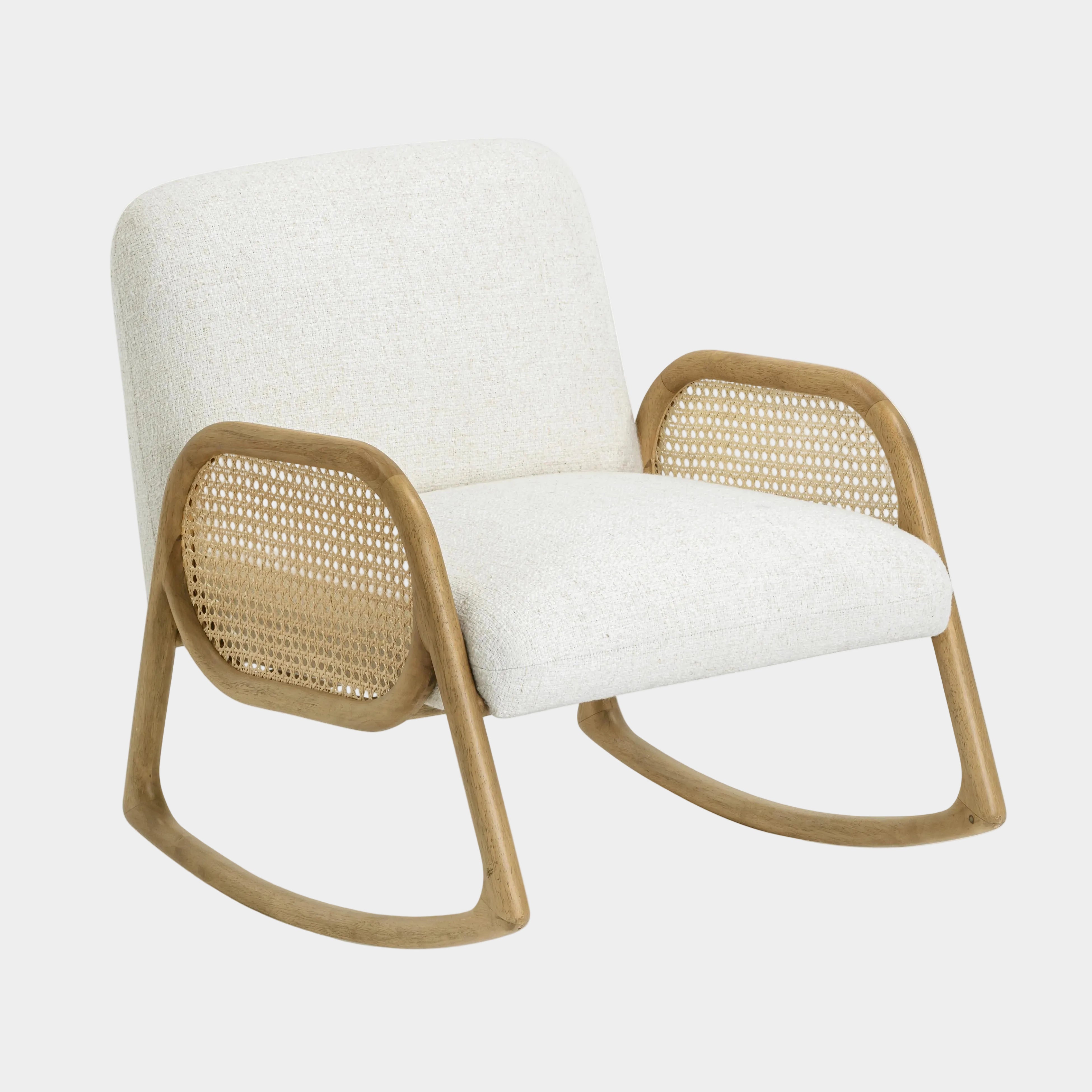 Bonney Cream Performance Fabric Rocking Chair