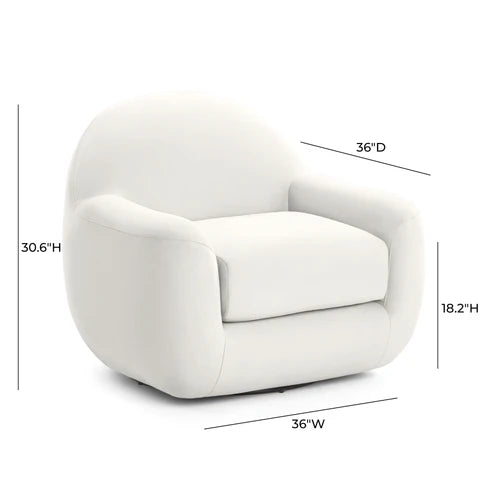 Tiago Performance Velvet Swivel Accent Chair