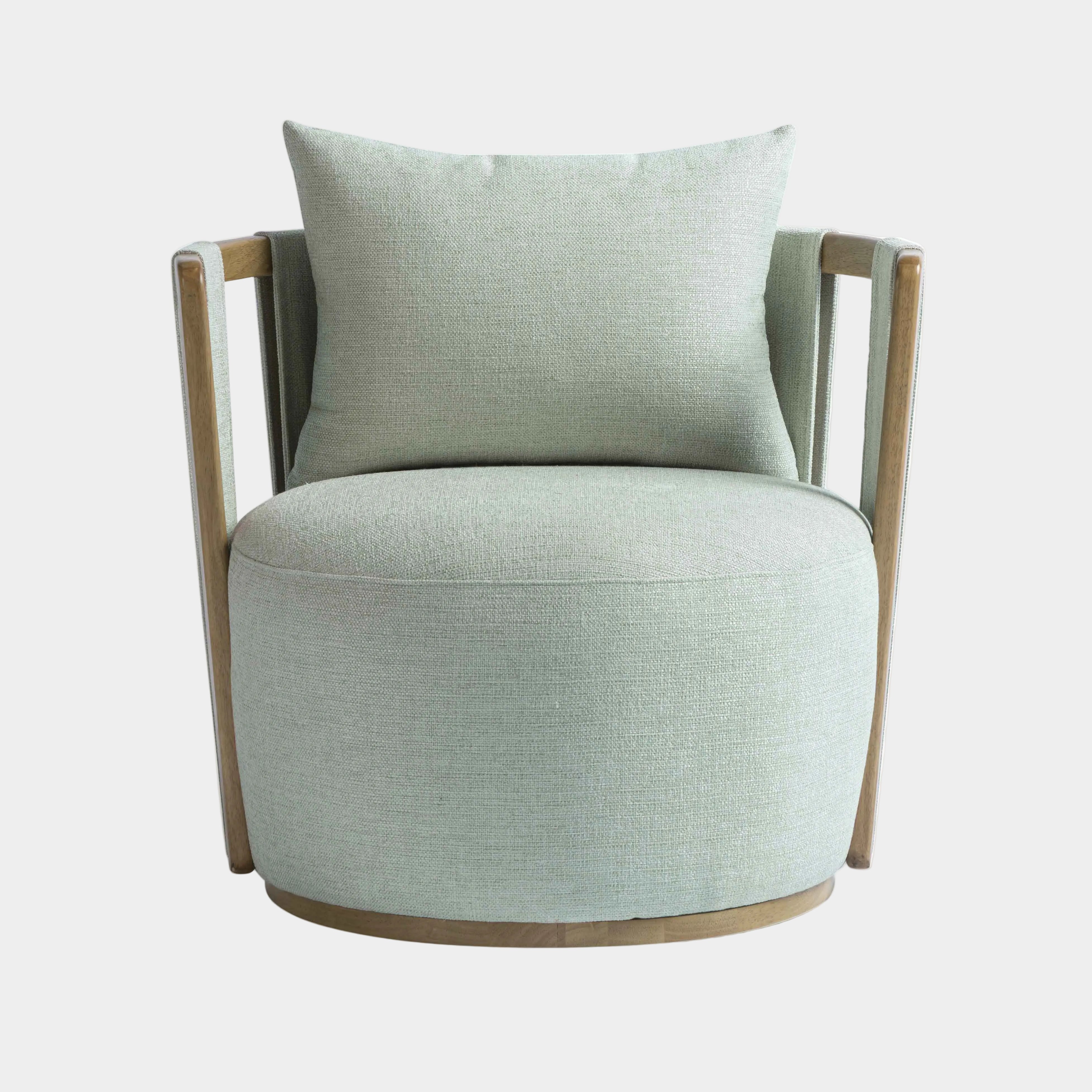 Paolo Textured Contract-Grade Weave Fabric Swivel Accent Chair