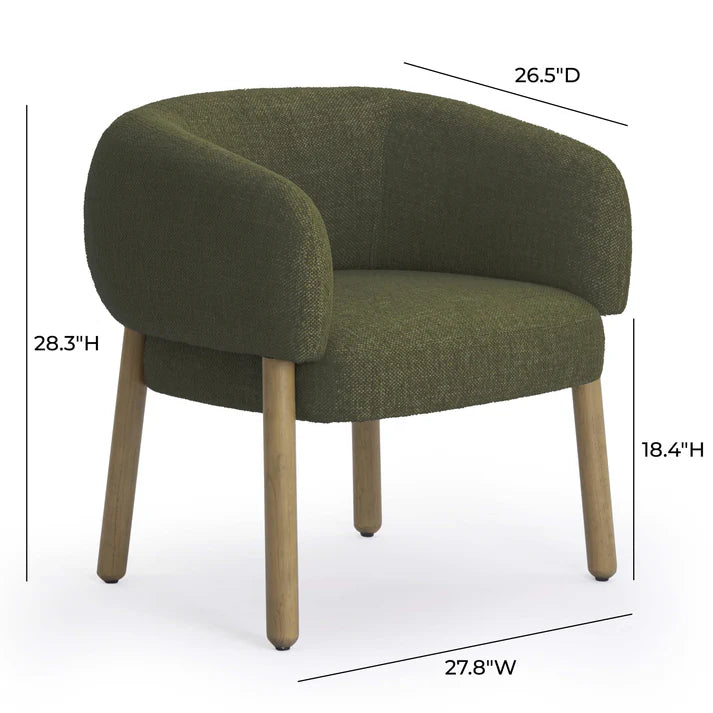 Foxy Textured Fabric Accent Chair