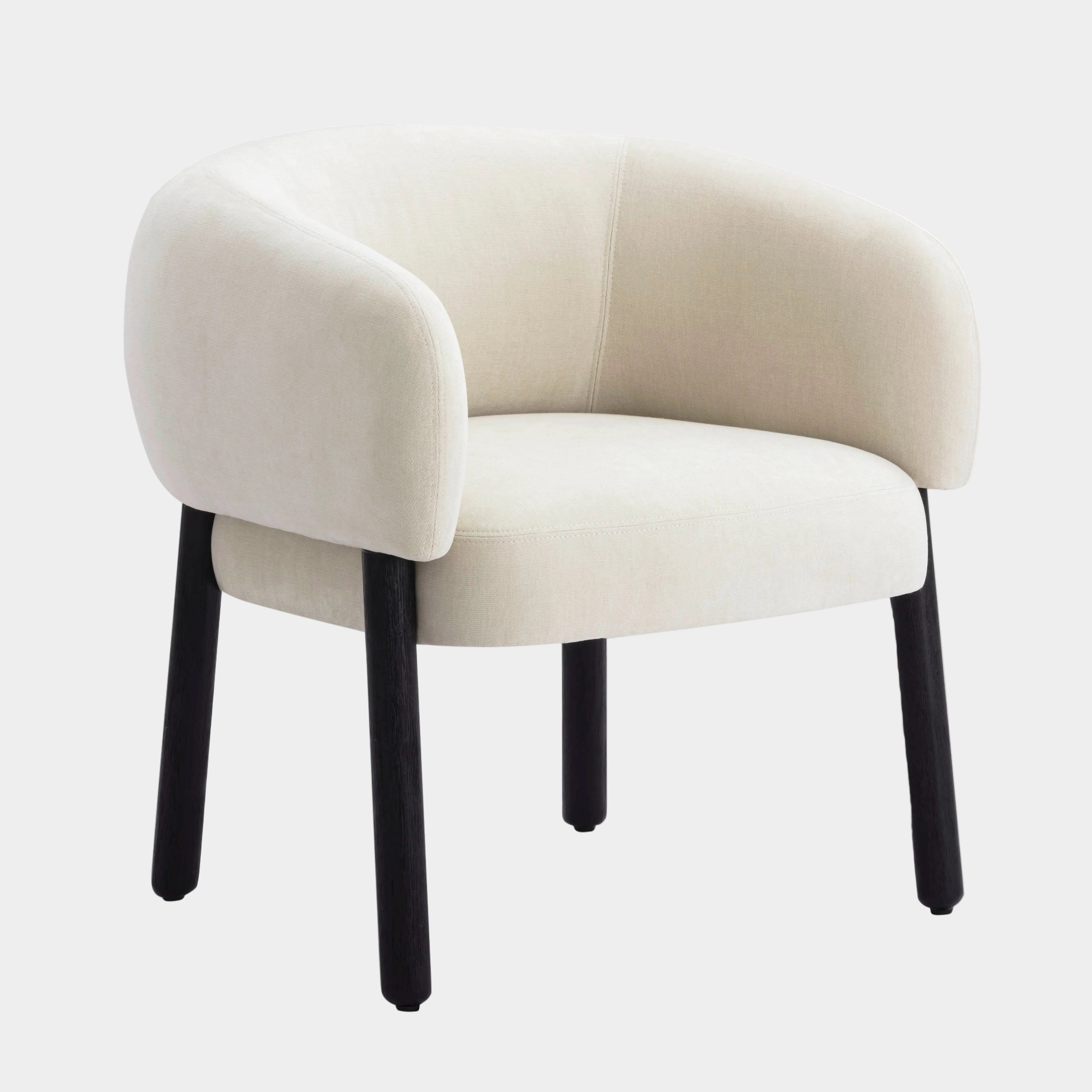 Foxy Cream Performance Basketweave Chenille Accent Chair