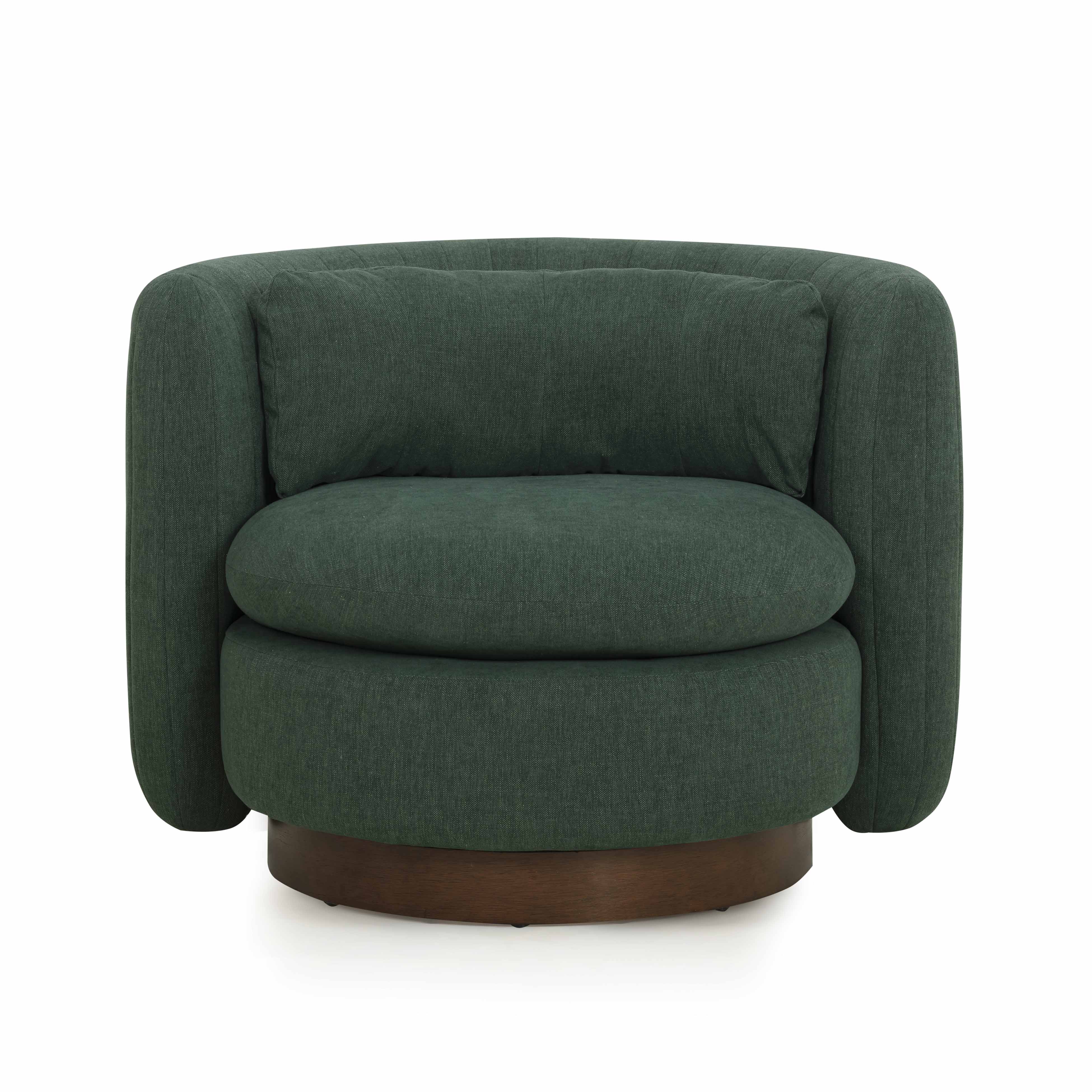 Nura Contract-Grade Chenille Swivel Accent Chair