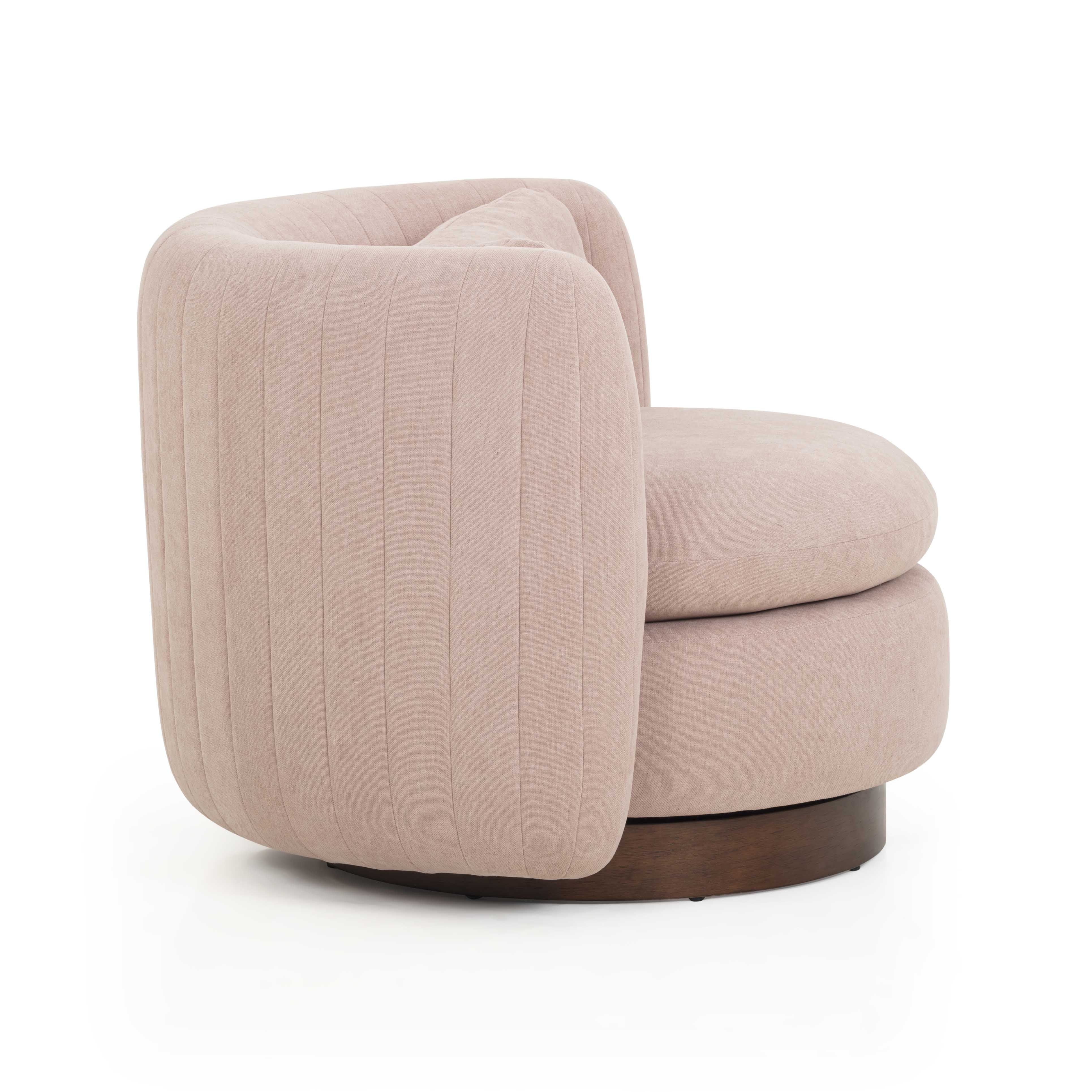 Nura Contract-Grade Chenille Swivel Accent Chair
