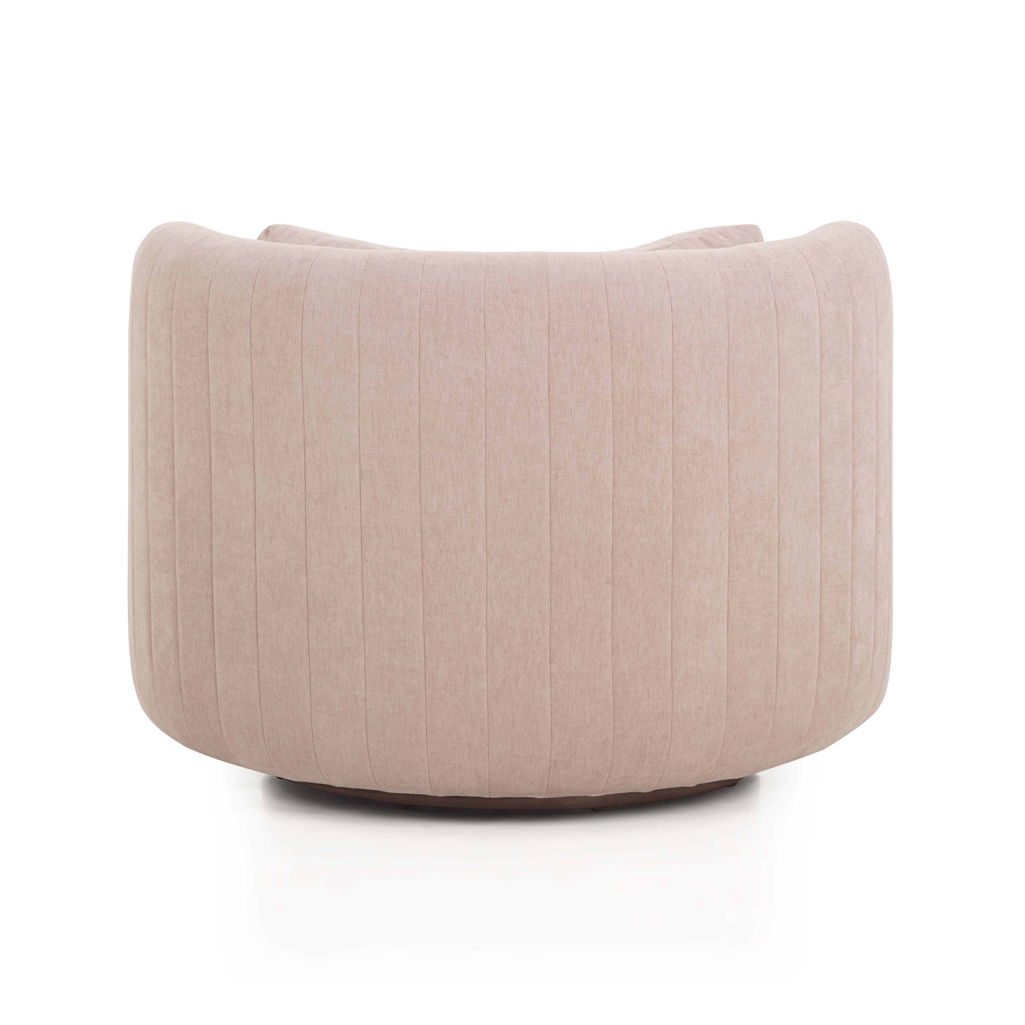 Nura Contract-Grade Chenille Swivel Accent Chair