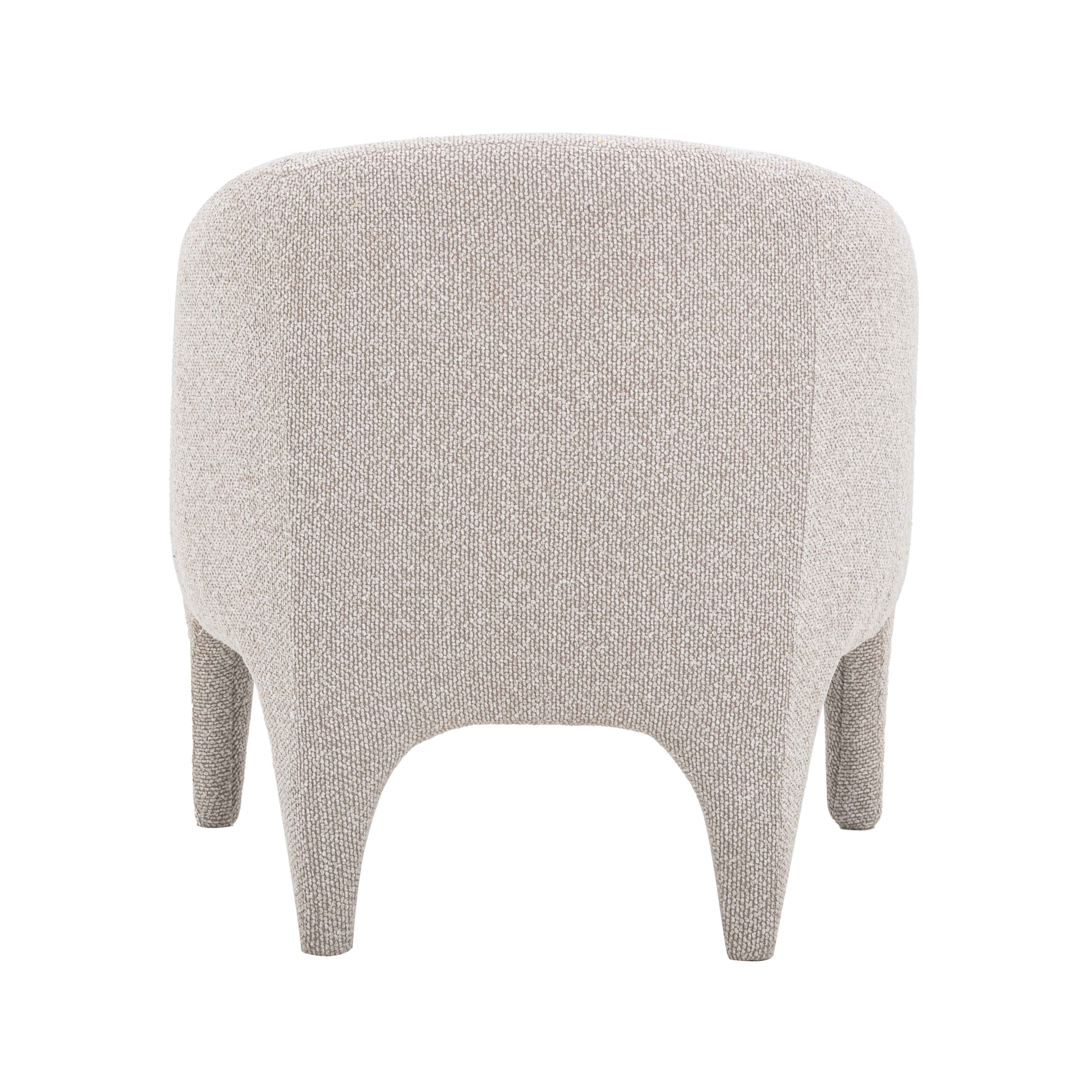 Kris Warm Grey Performance Boucle Accent Chair