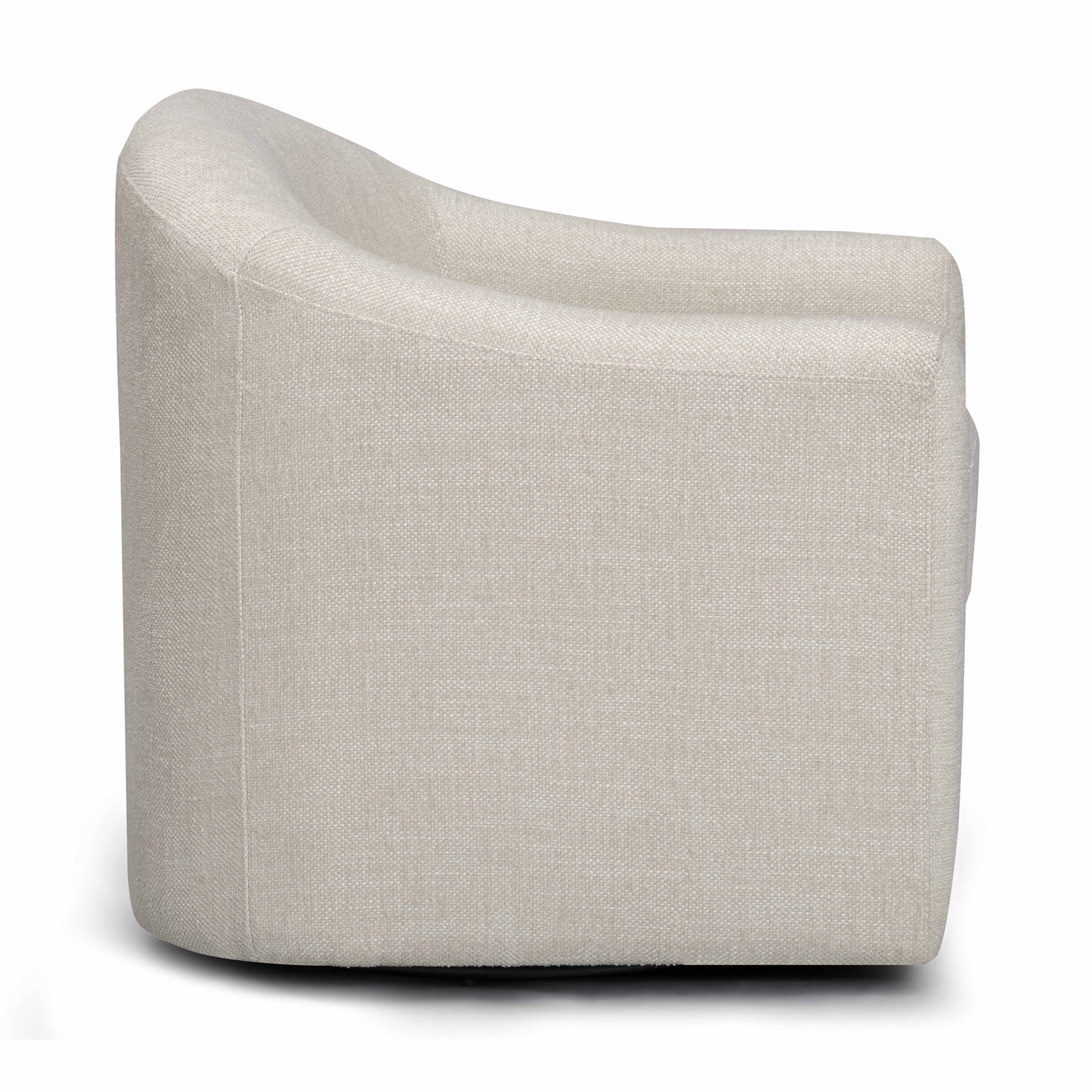Thao Contract-Grade Basketweave Fabric Swivel Accent Chair